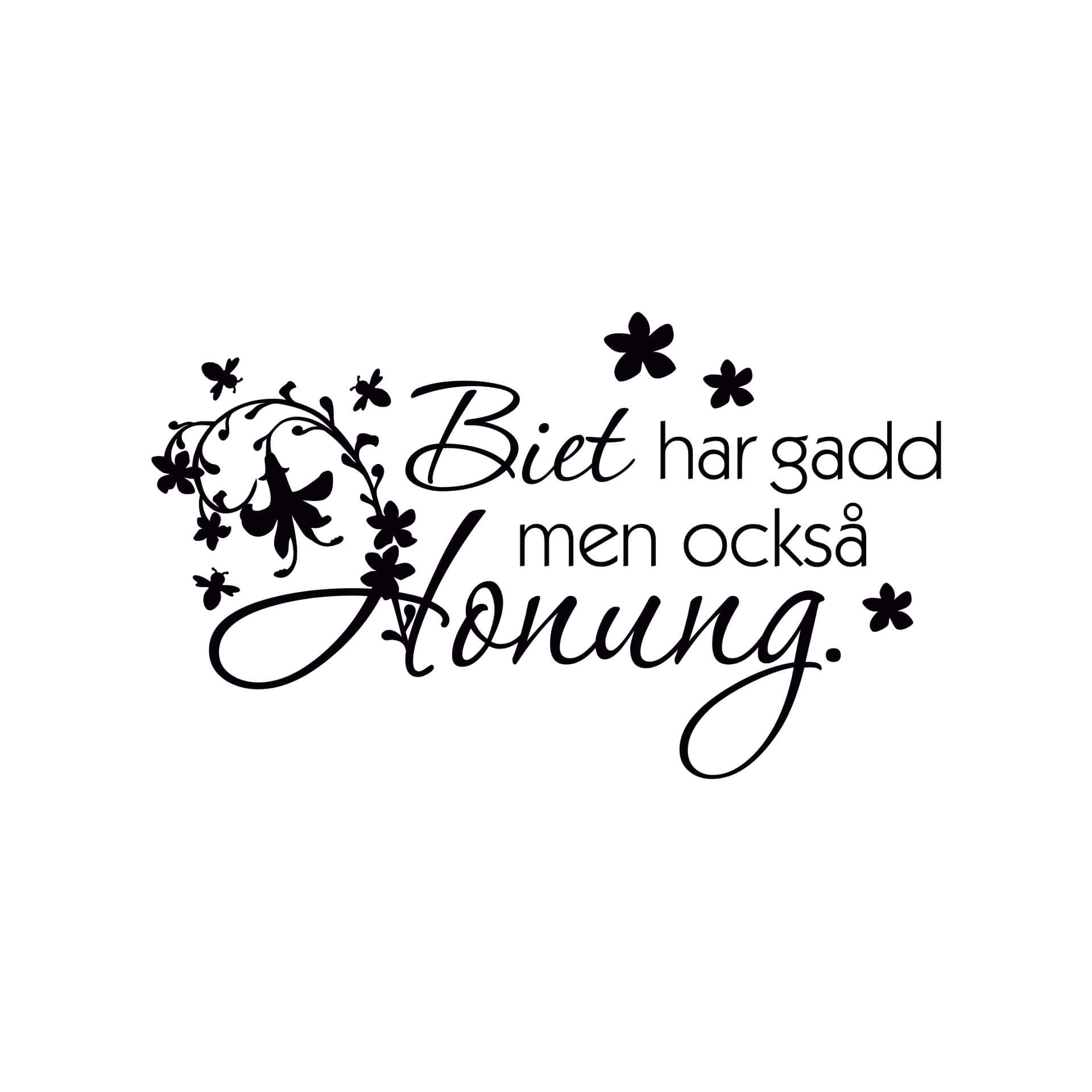 Wallsticker Biet har gadd men också honung