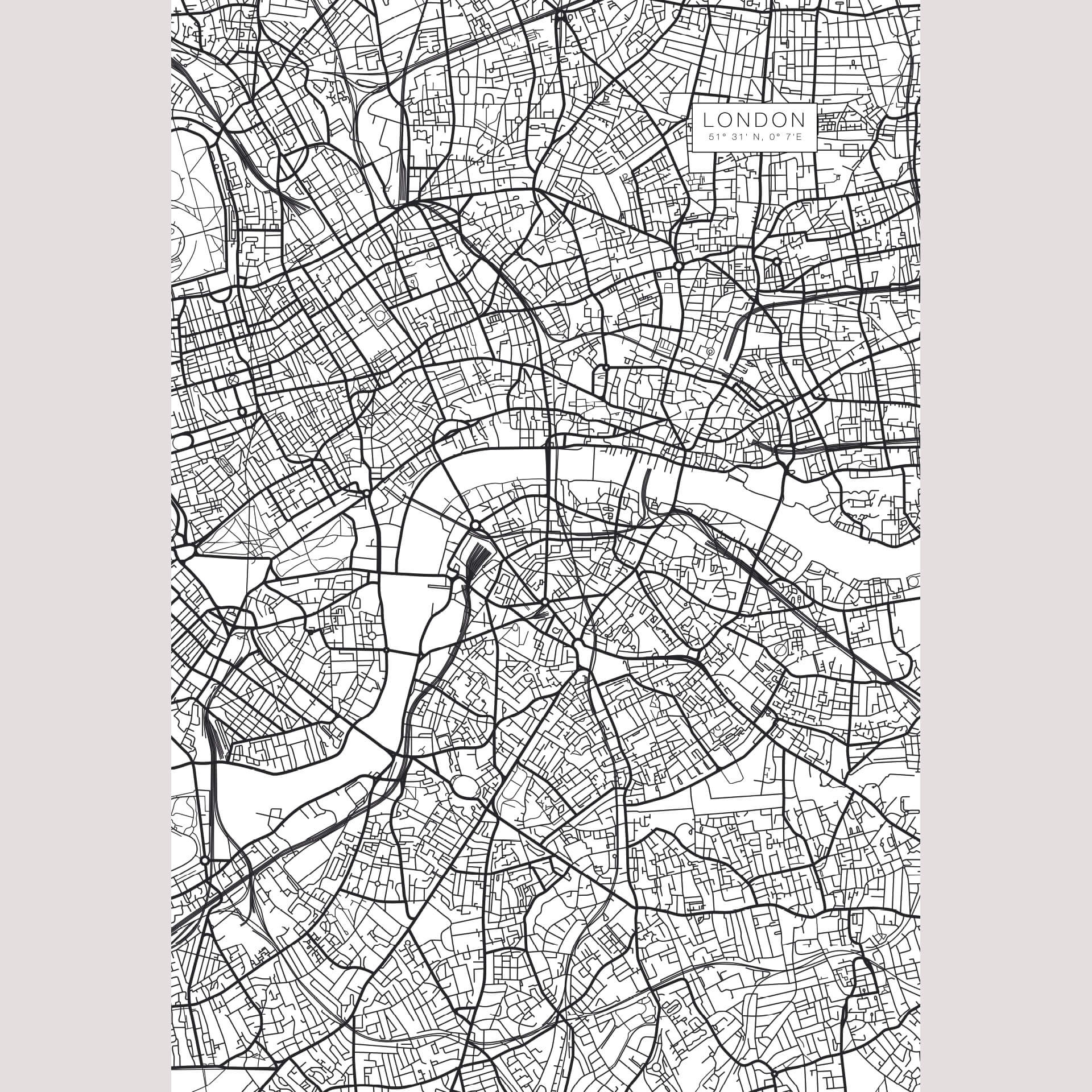 Papier peint photo Plan de Londres