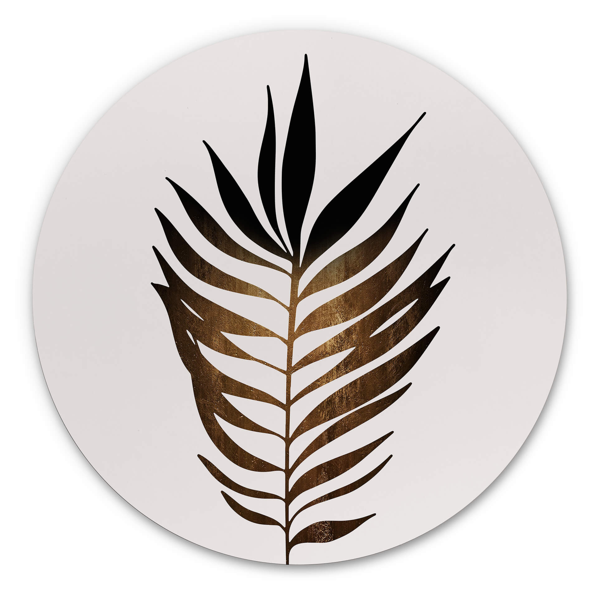 Wandcirkel Kubistika - Golden Leaf