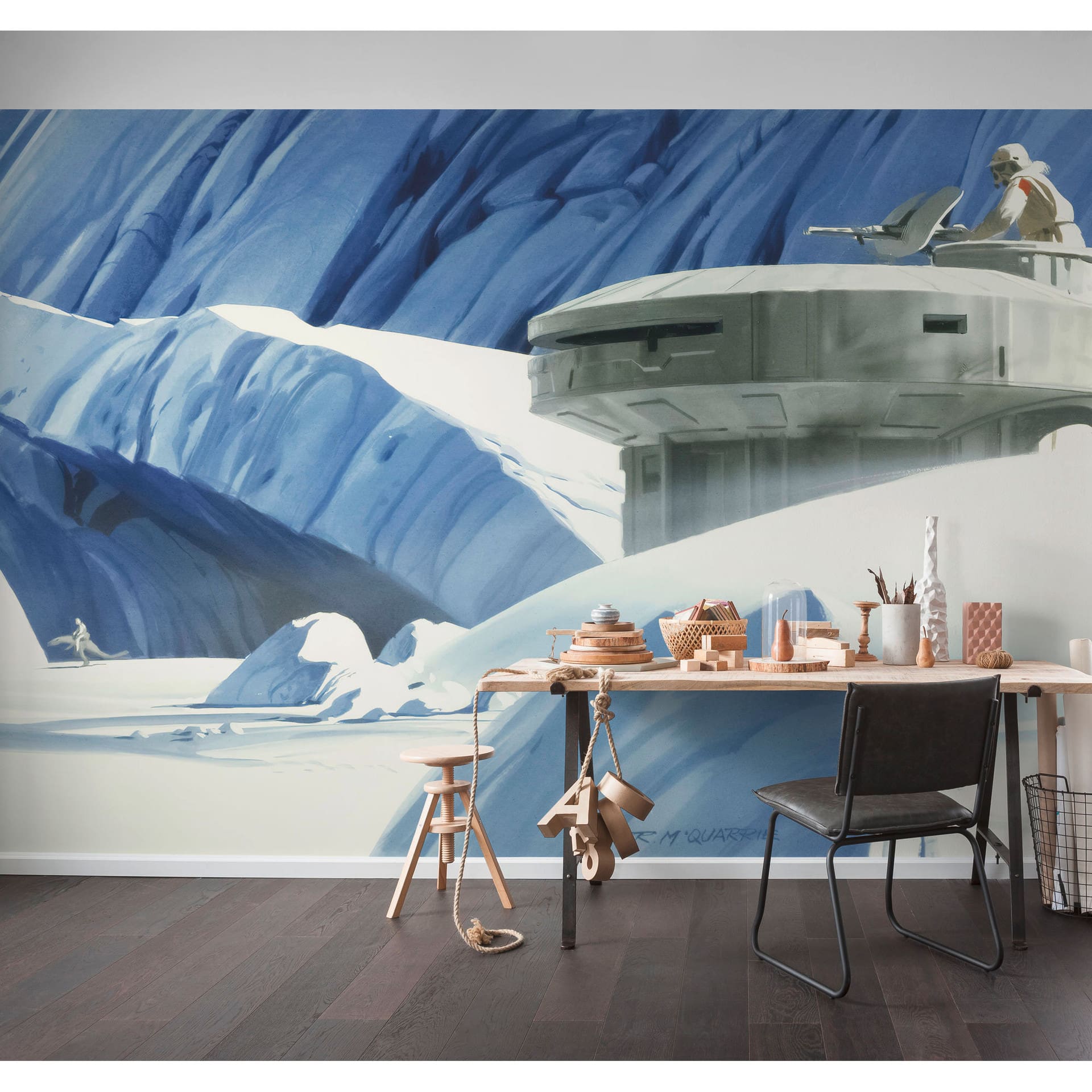 Vlies Fototapete - Star Wars Classic RMQ Hoth Echo Base - 500 x 250 cm