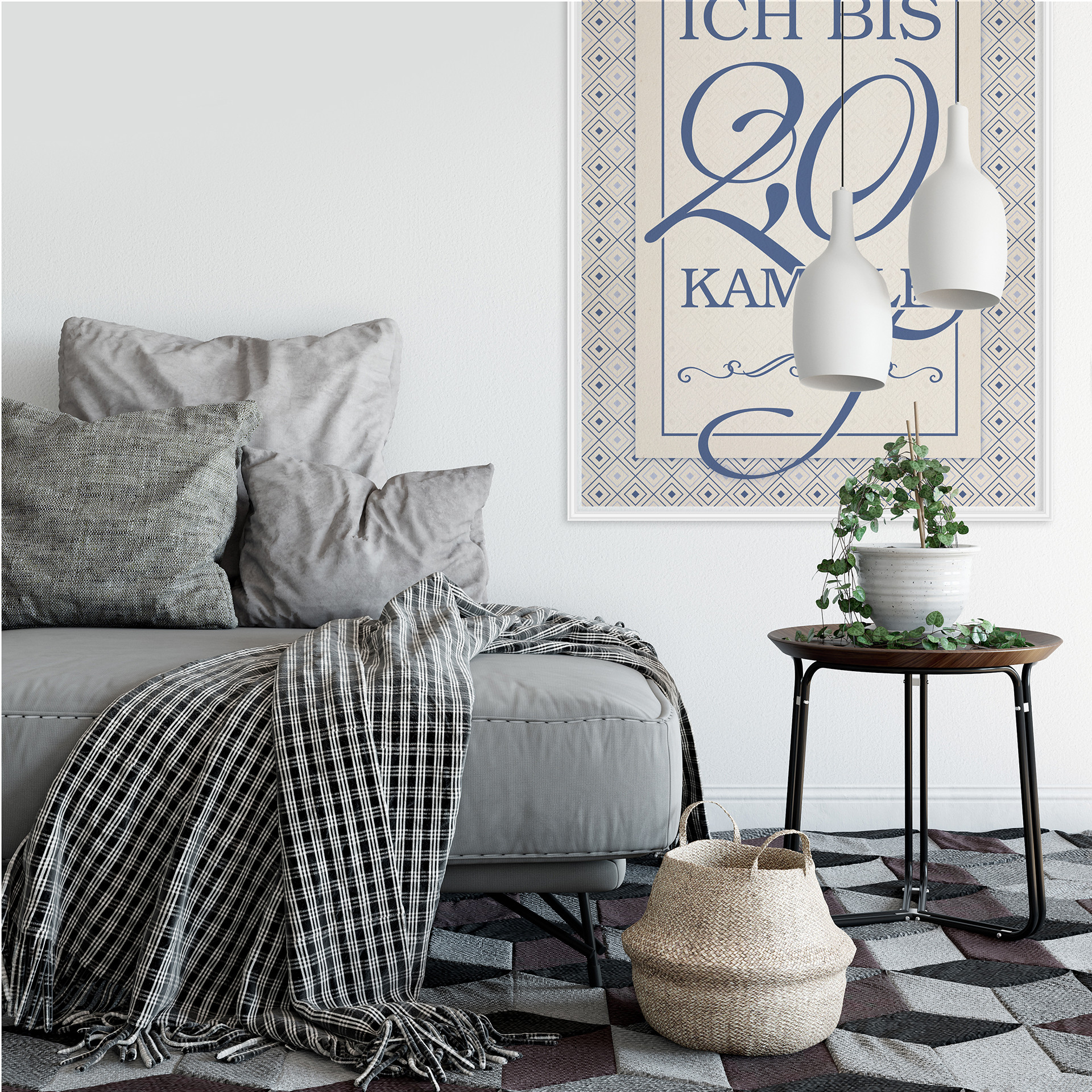 Wallprint Heute sauf ich bis 2,0 Kamille