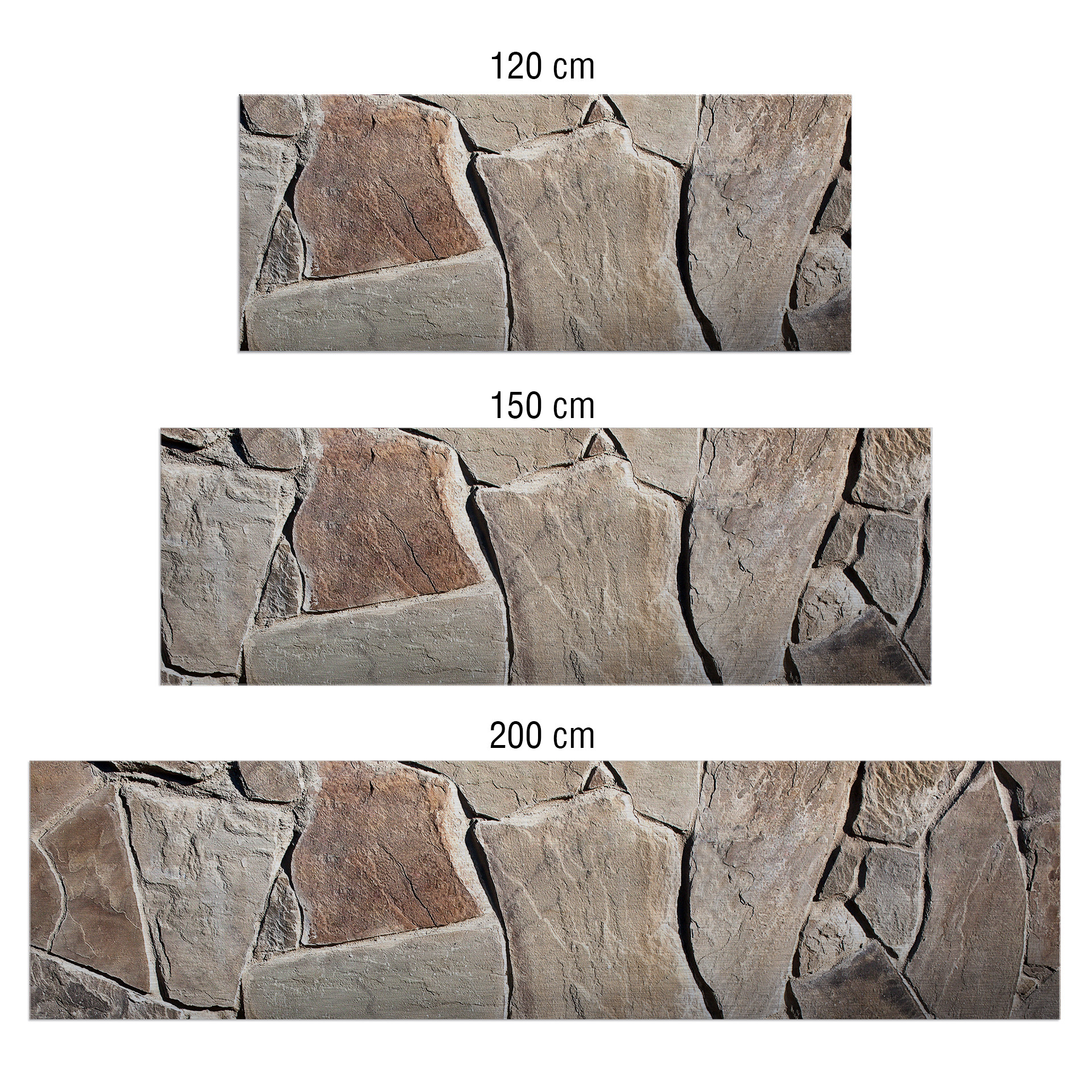 Küchenrückwand - Alu-Dibond-Silber - Mediterrane Mauer