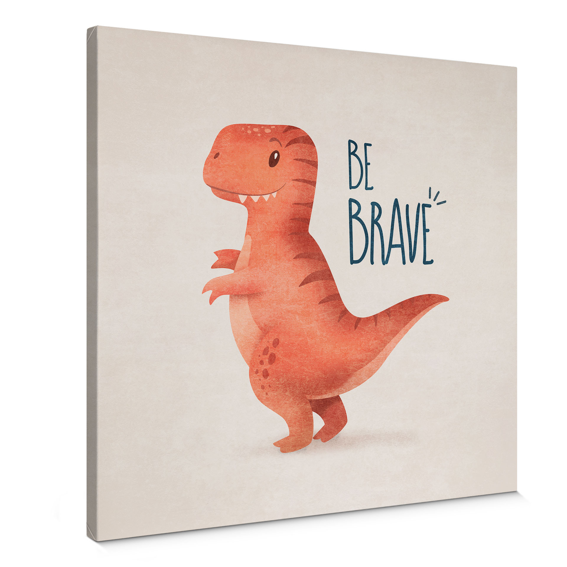 Obraz na płótnie Dino Be Brave - T-Rex - Tunaboylu - Kwadratowy