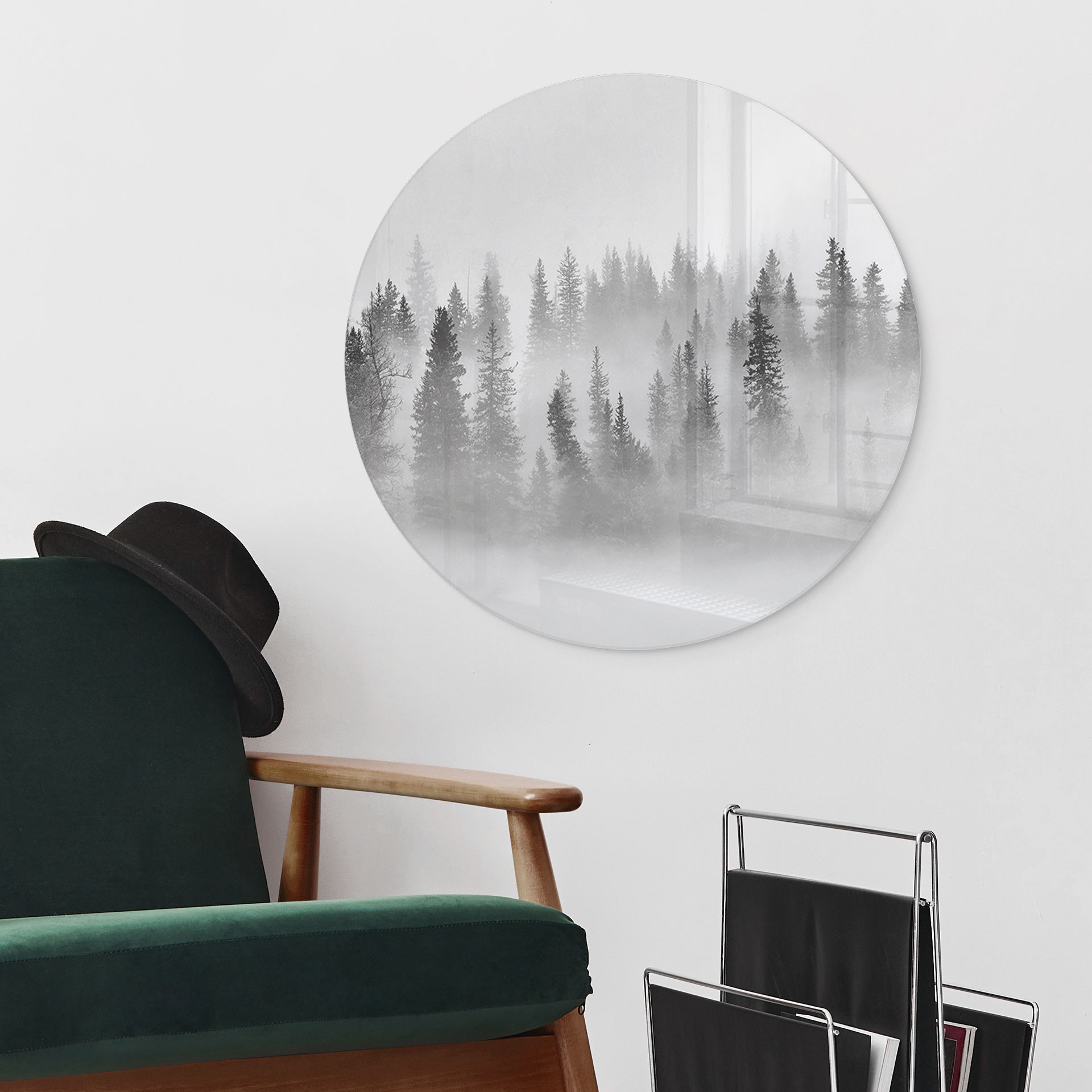 Glasbillede - Xu - Foggy Forest