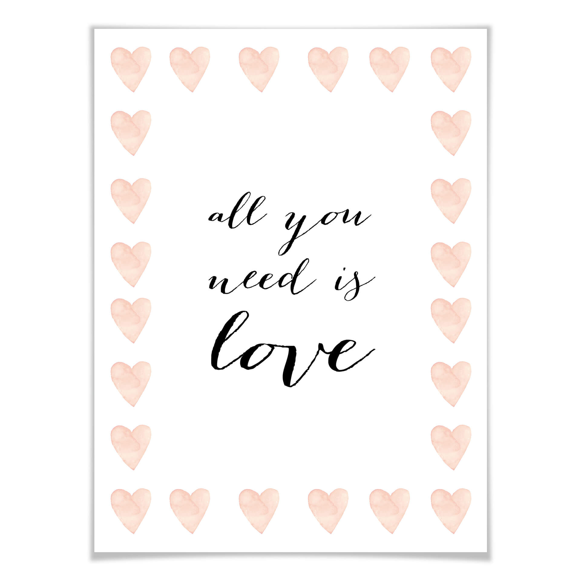 Plakat Confetti & Cream - All you need is love