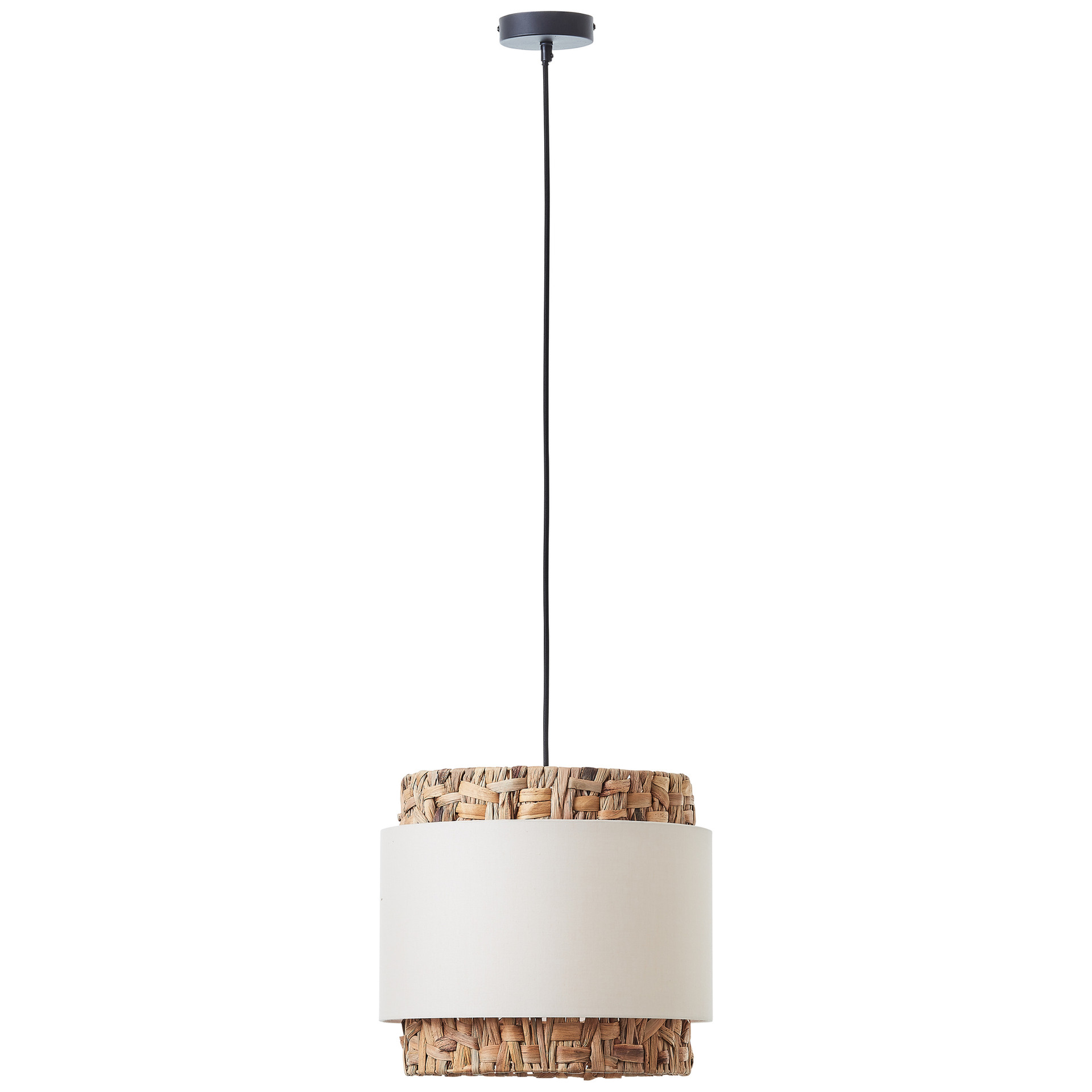 Pendelleuchte Till, braun, 140 x 35 cm, Textil Lampe