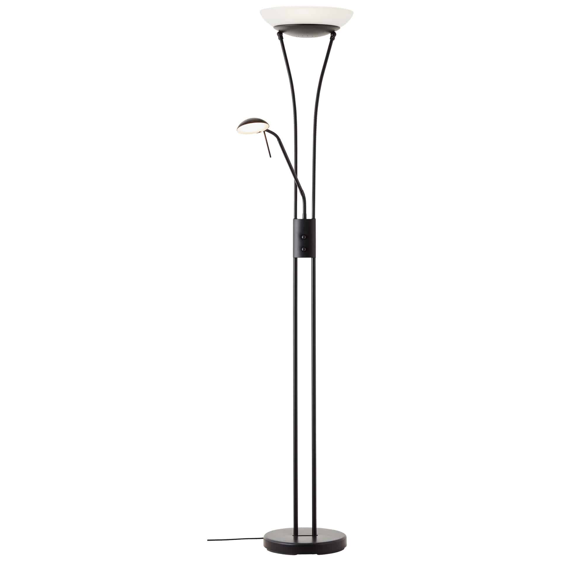 Deckenleuchte Gina, schwarz, 179 x 32,2 cm, Glas LED-Stehleuchte, dimmbar