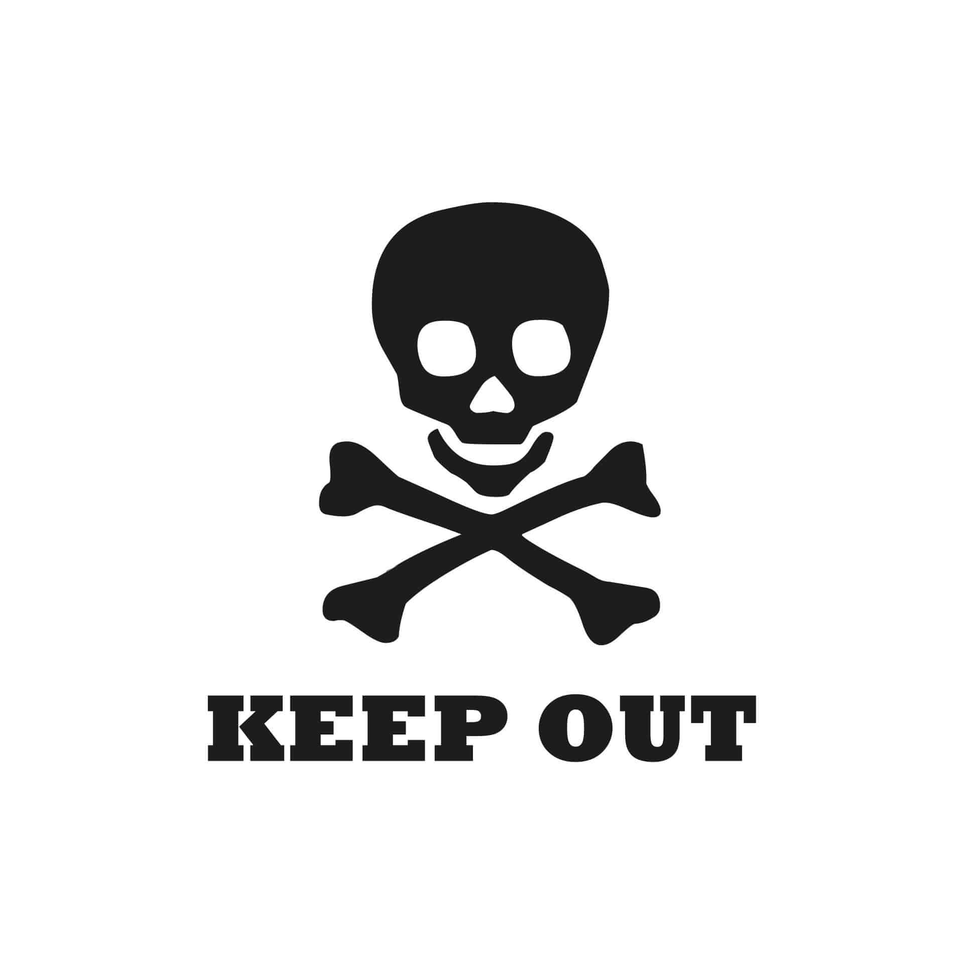 Wandtattoo Keep Out