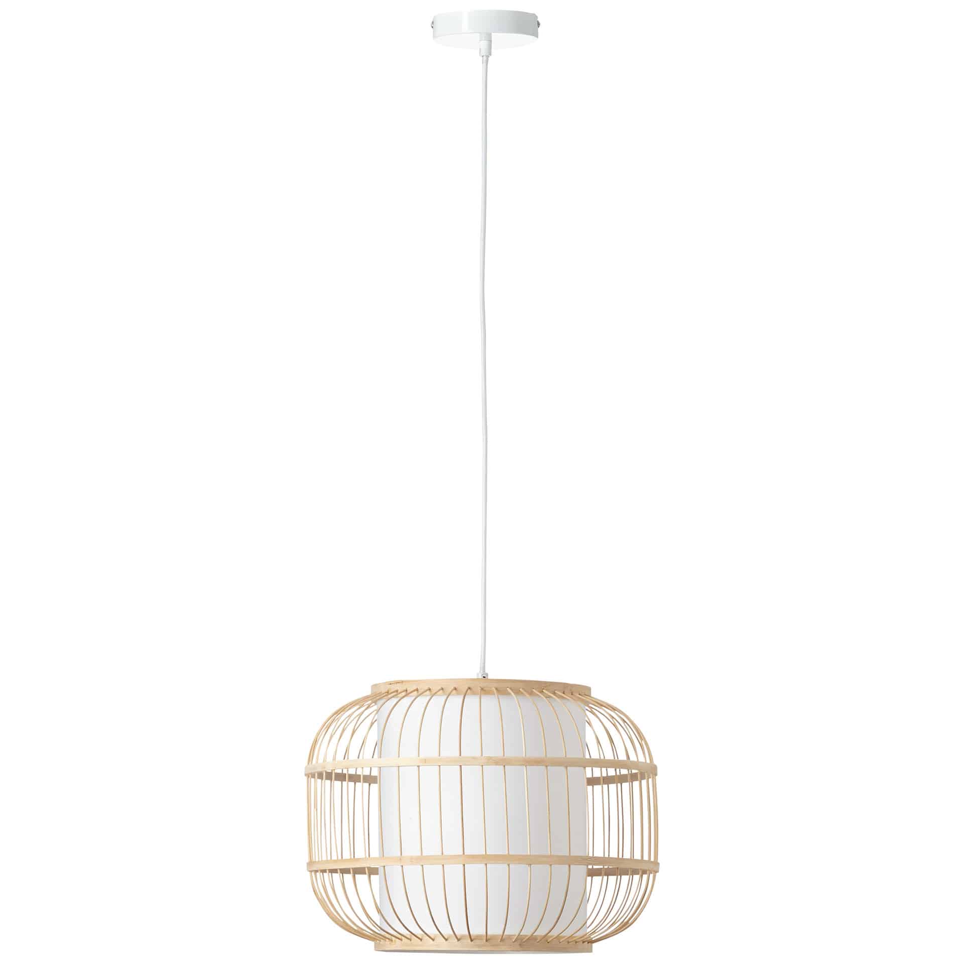 Pendelleuchte Charlie, braun, 150 x 40 cm, Bambus Pendellampe