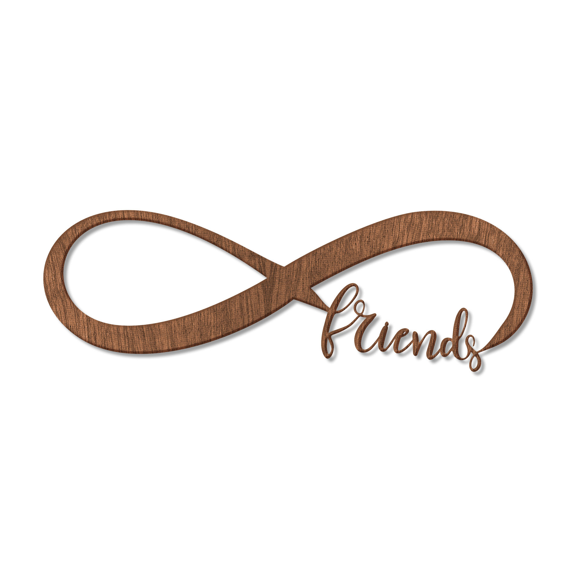 Grafika na drewnie - Infinite Friends - Mahoń