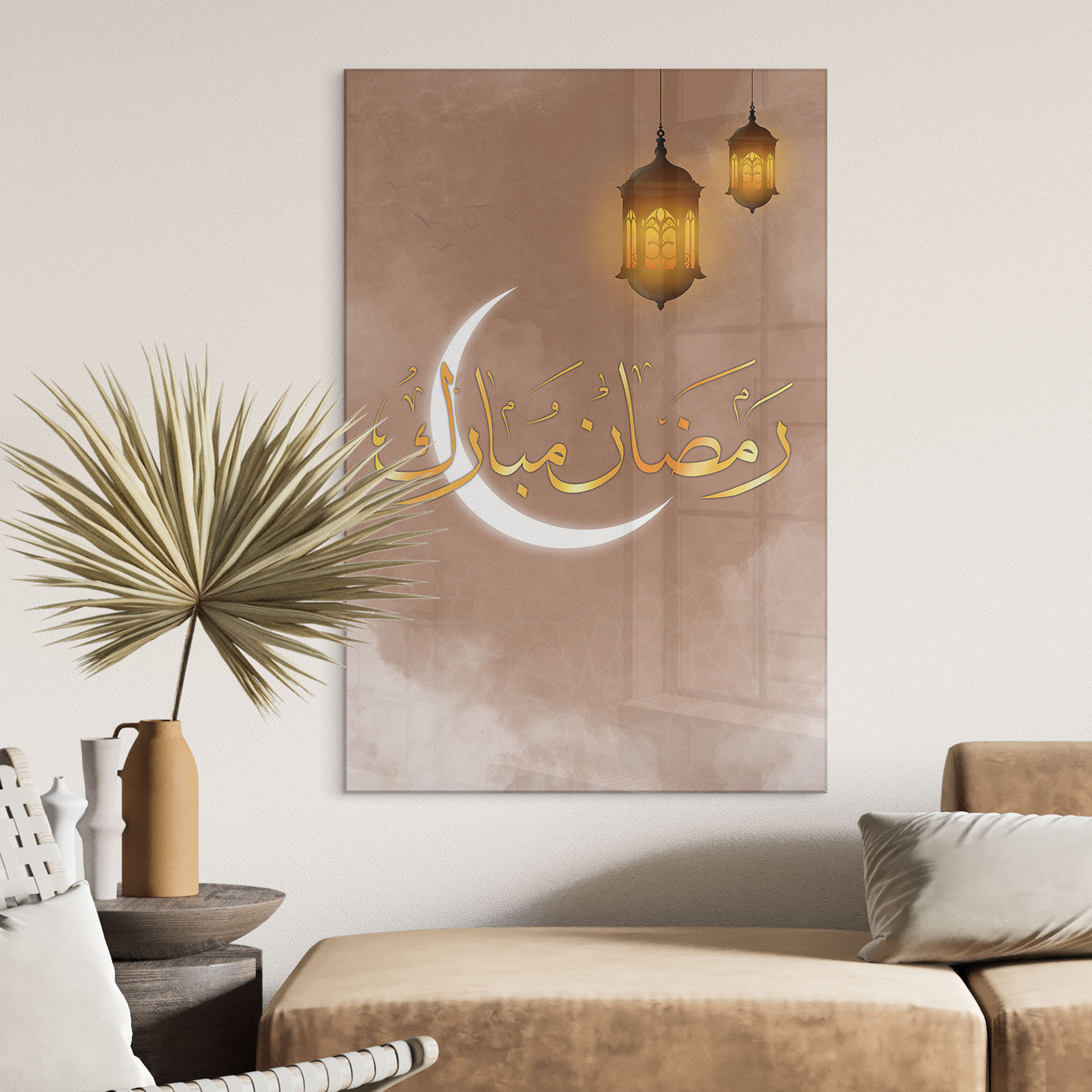 Akrylbillede Ramadan Mubarak med lanterner