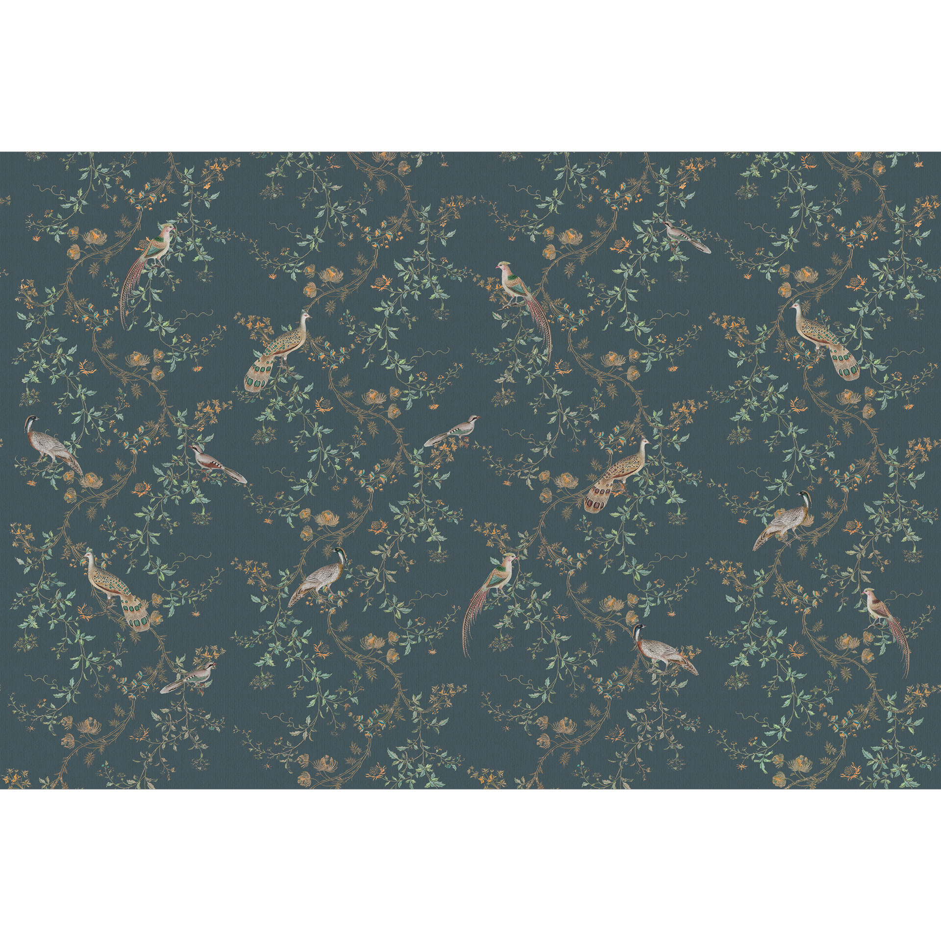 Exotische vogels in het bos Fotobehang - Bloomery Decor