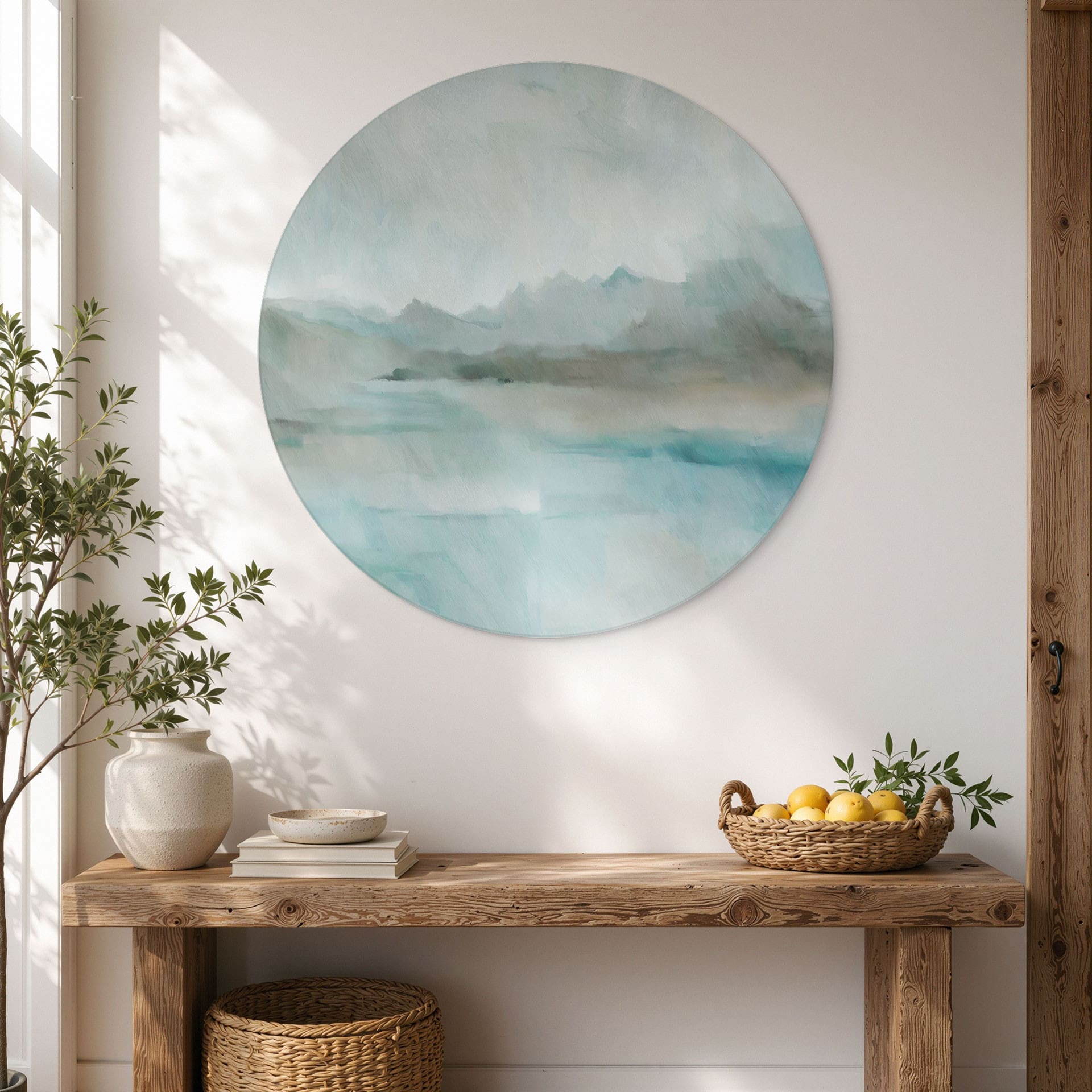 Tableau Velvet Horizon - Lac Abstrait - Sir Edward x Grigory Gladarev - Alu-Dibond Rond
