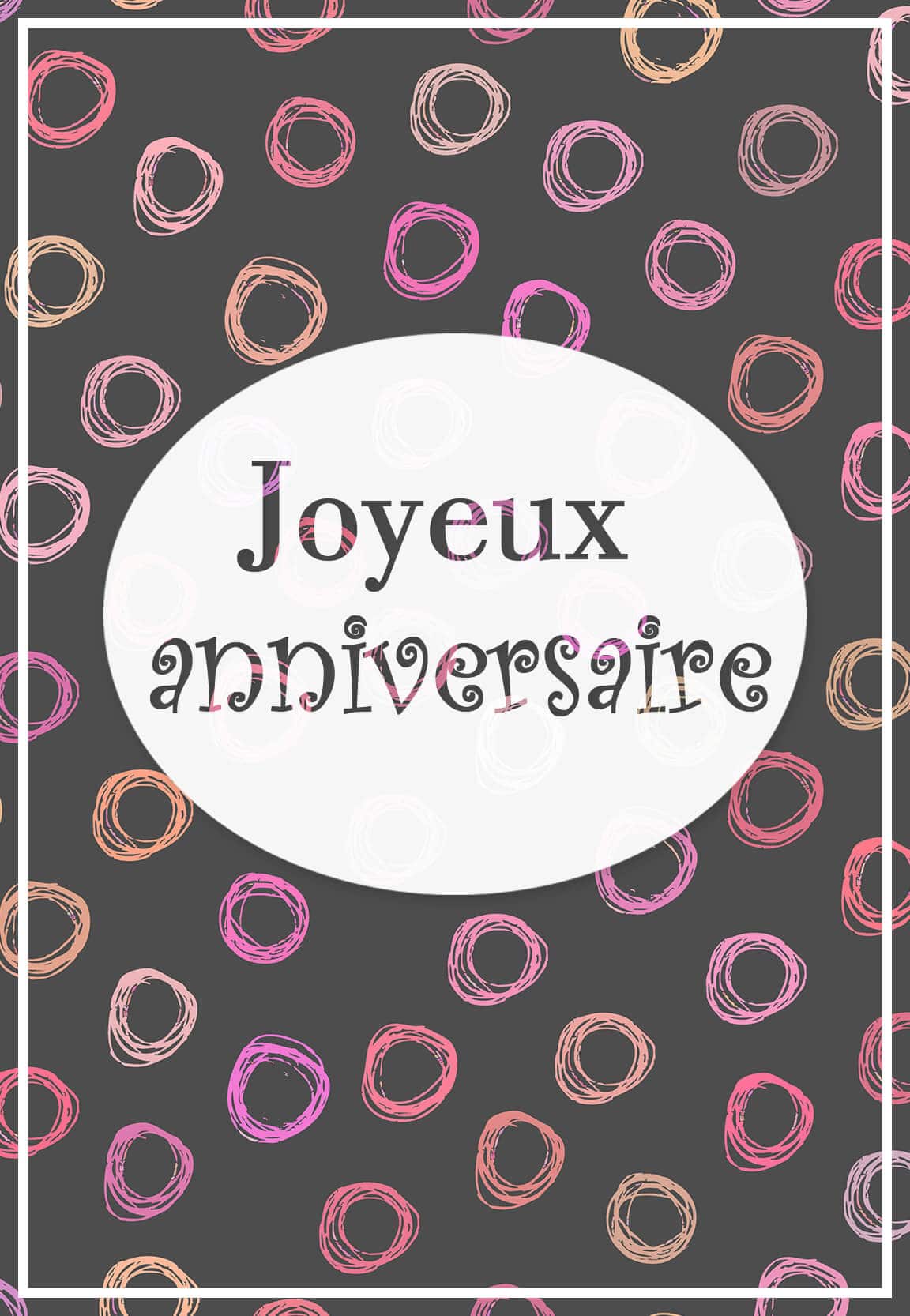 Gutschein Moderne Kreise - Joyeux Anniversaire