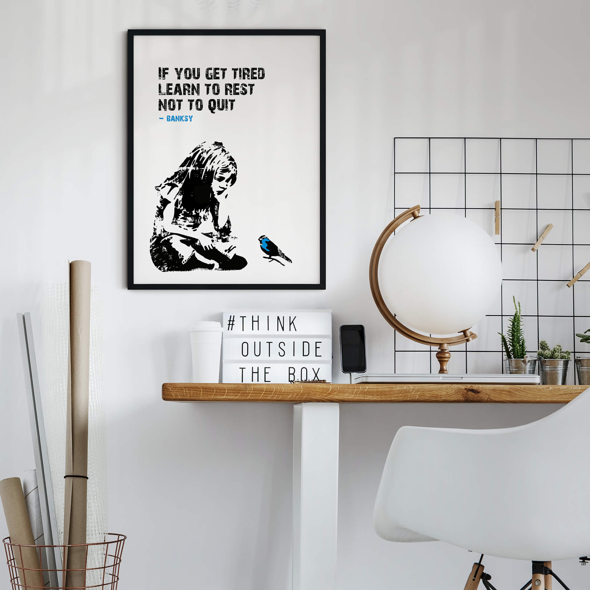 Plakat Banksy - Jeśli się zmęczysz