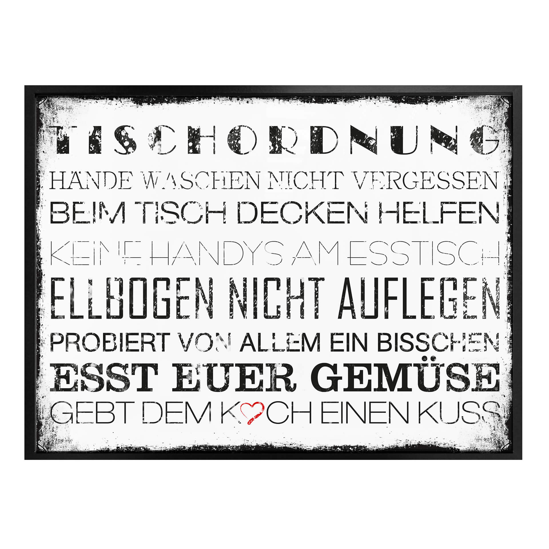 Poster Tischordnung