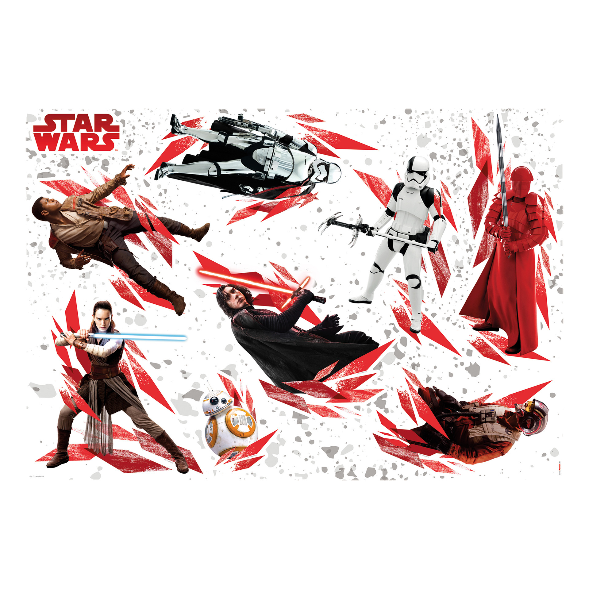Wandsticker-Set  Star Wars Episode VII "The Last Jedi" 9-teilig