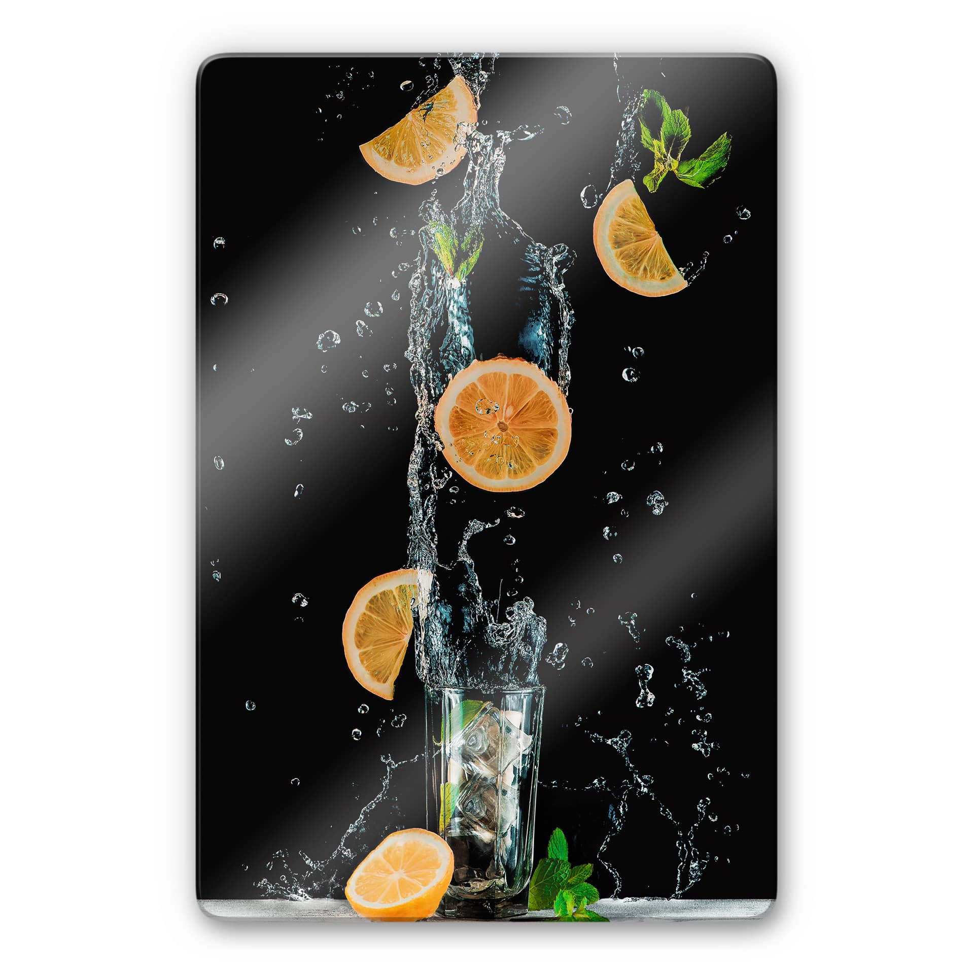 Glasschilderij Belenko - Splashing Lemonade