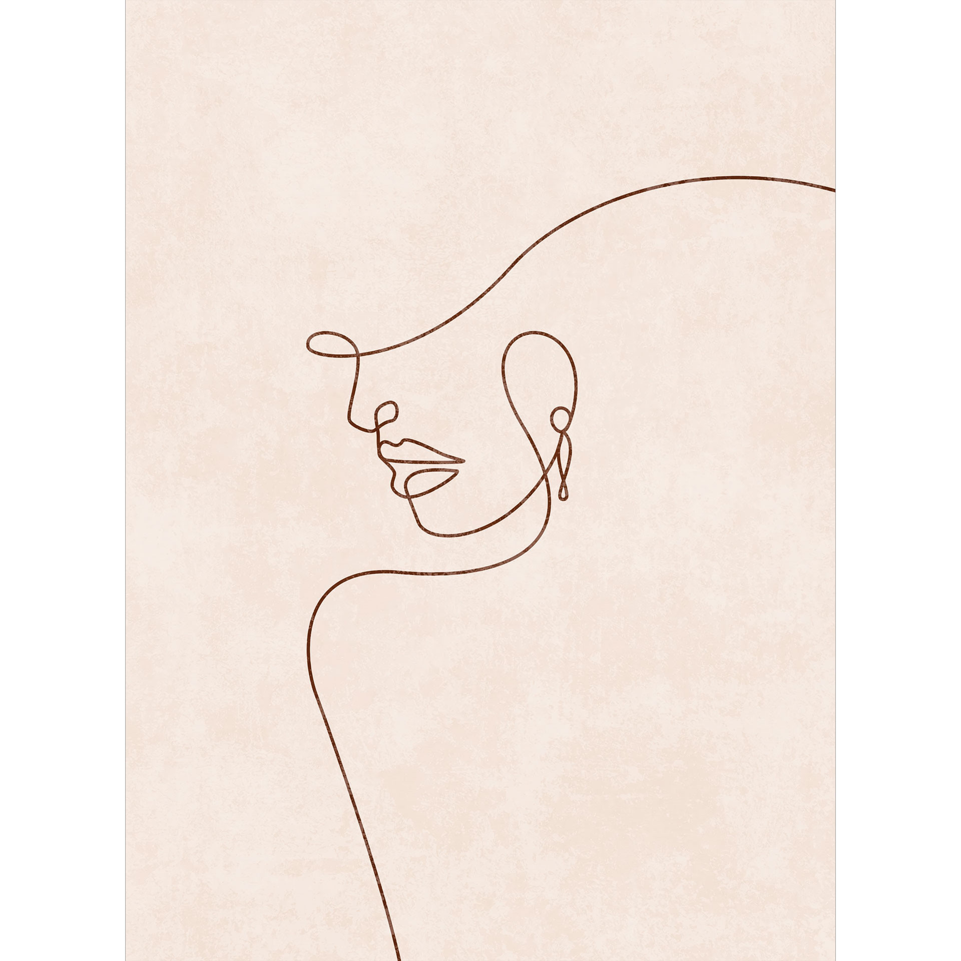 Fijne contouren van een vrouw Fotobehang - Lijnkunst - Tunaboylu