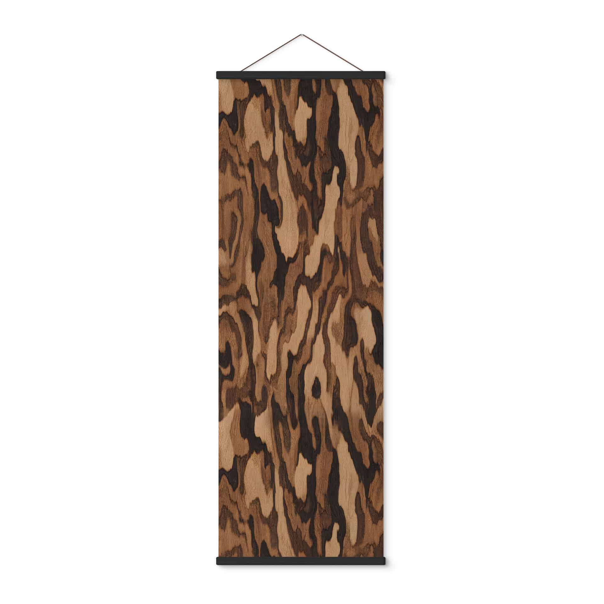 Affiche Textile Ettore Walnut - Veinage de Bois Abstrait - Sir Edward x Grigory Gladarev - Panorama