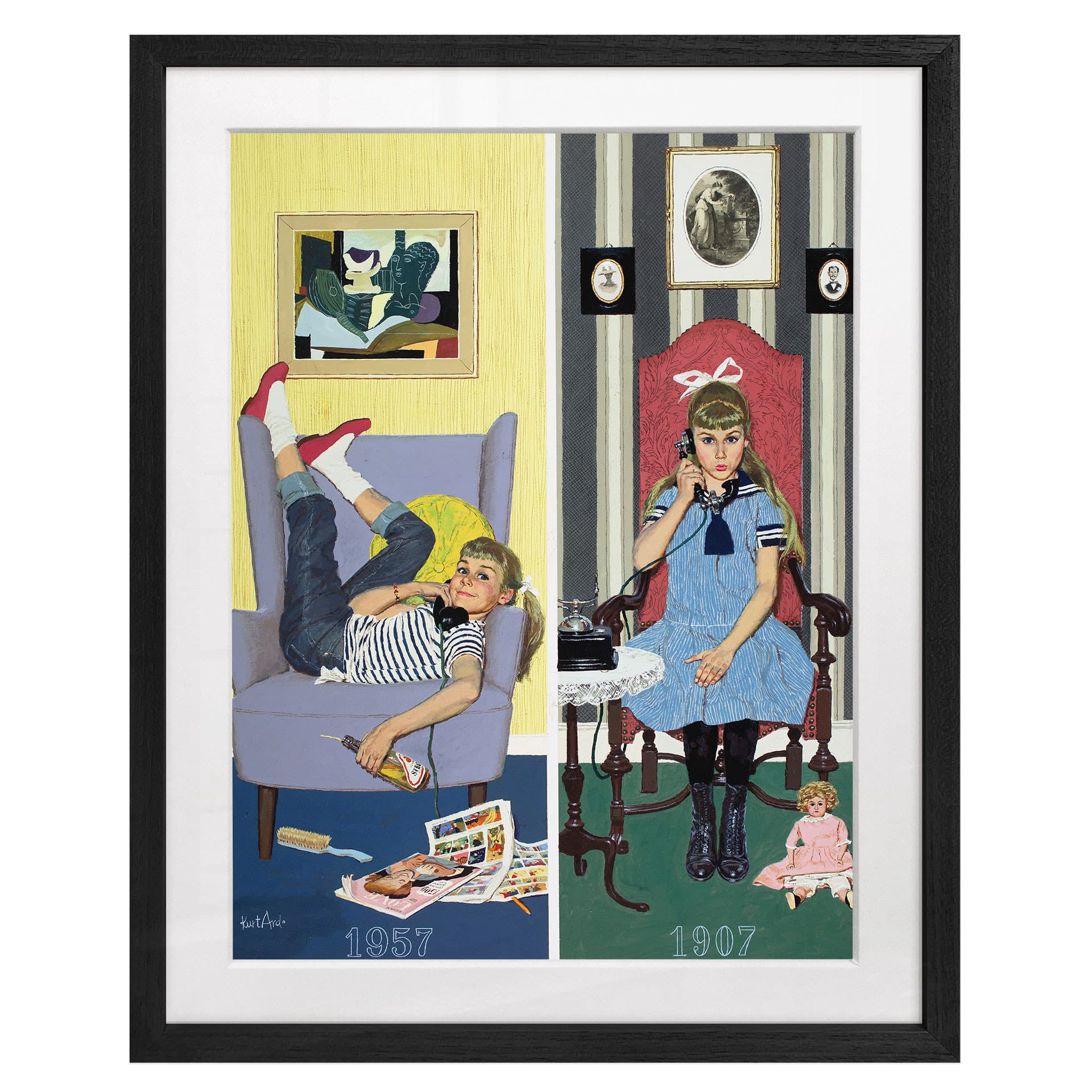 Fine Art Poster mit Passepartout Kurt Ard - Heute wie damals (1957)