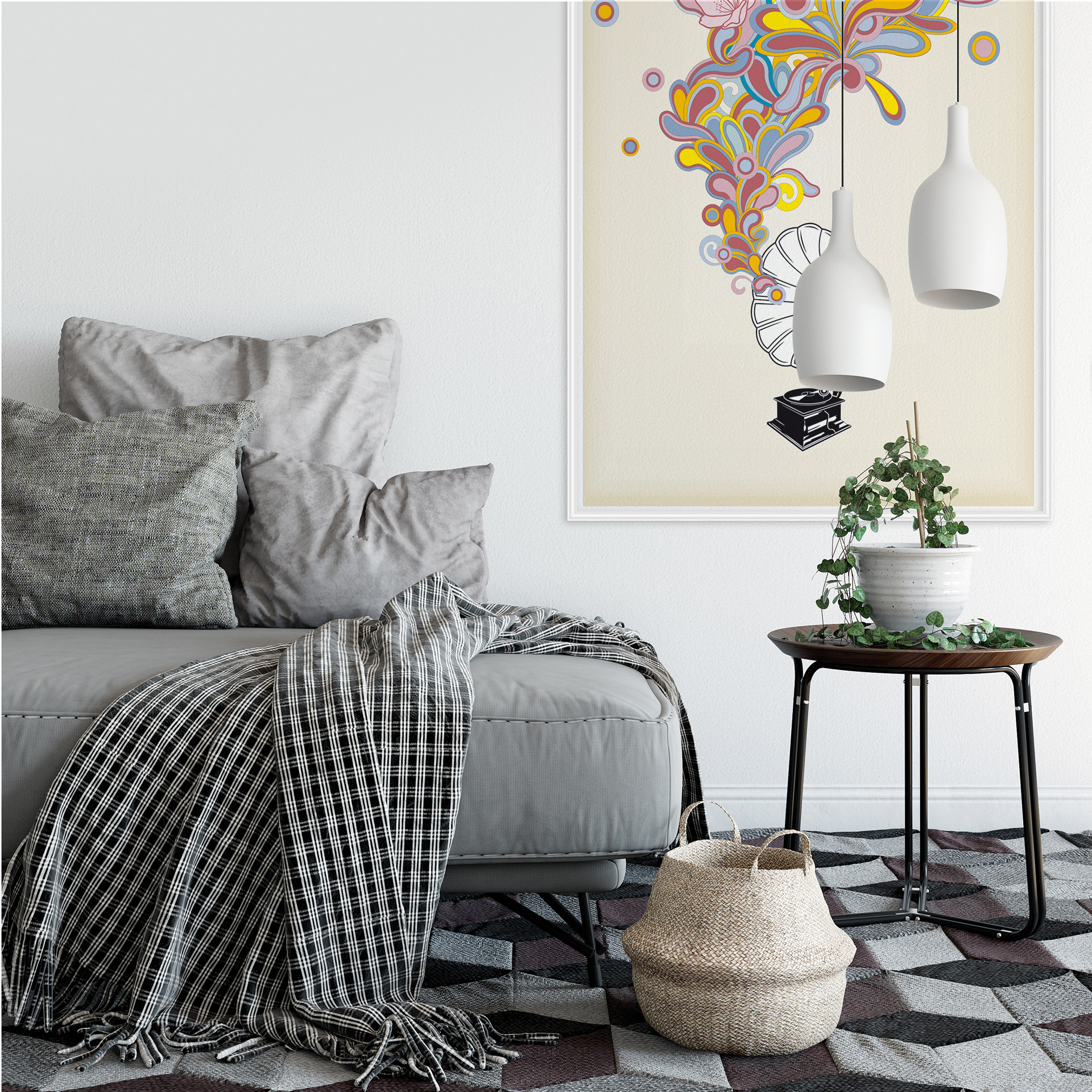 Poster autocollant - W - Musique Ensorcelante