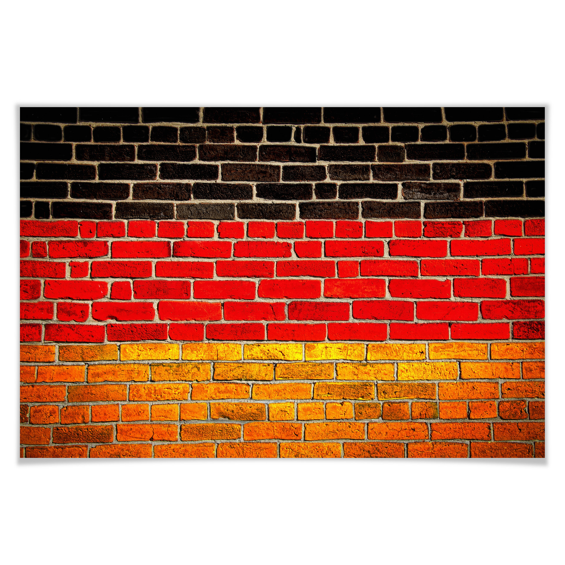 Poster Deutsche Flagge Mauer