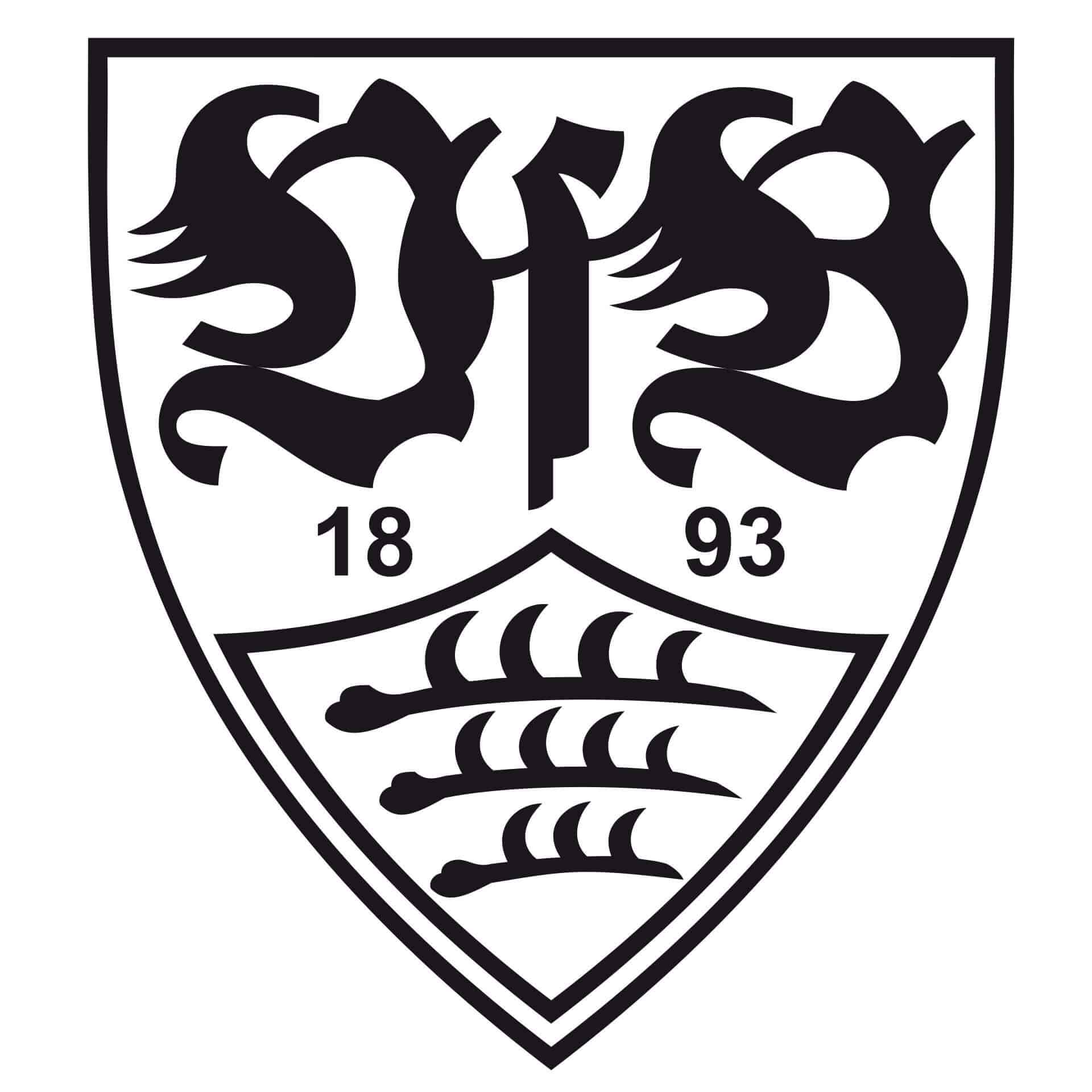 Wandtattoo VfB Stuttgart Logo einfarbig