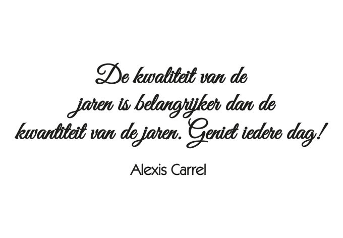 Wandtattoo De kwaliteit van de jaren...