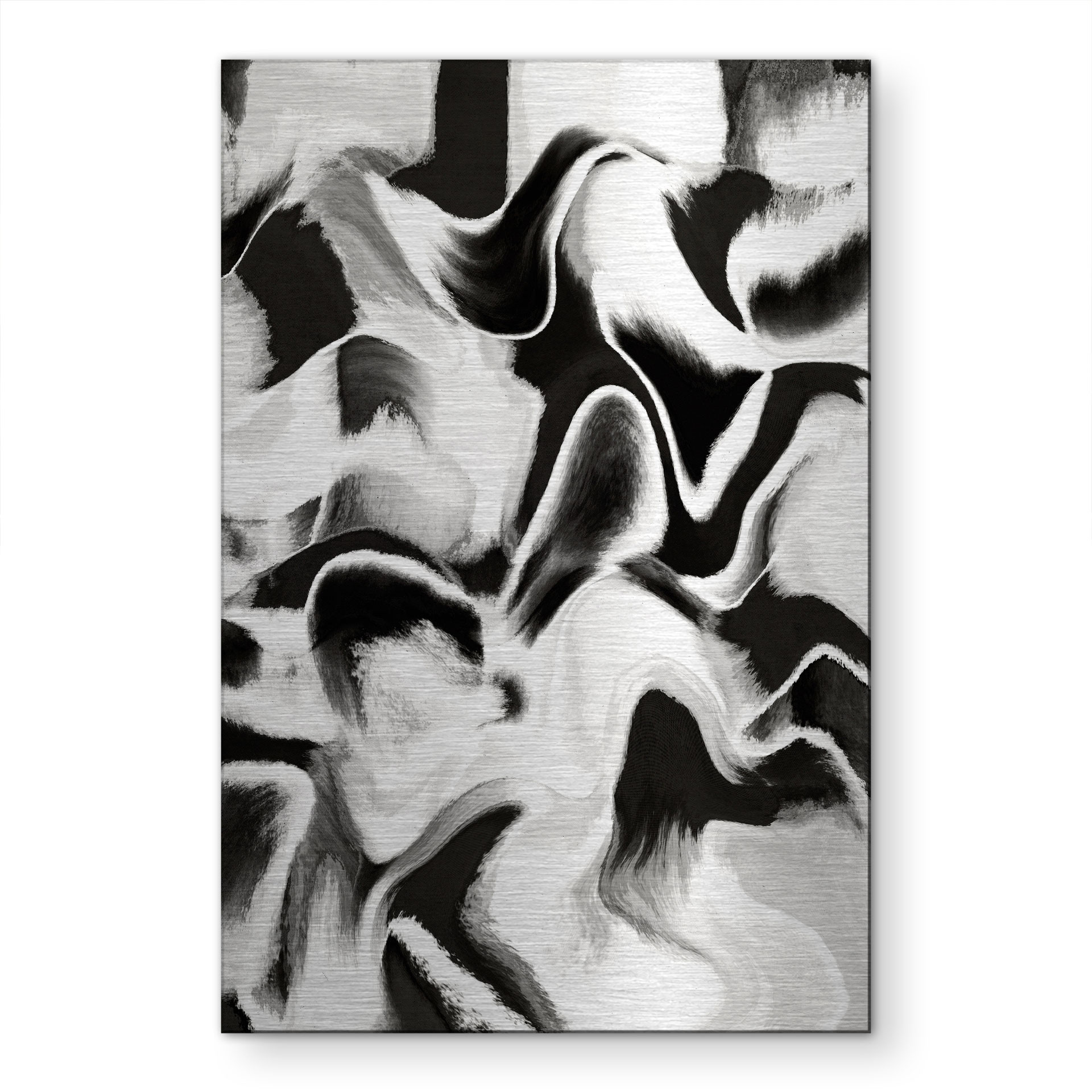 Alu-Dibond brossé avec Effet Doré, Argenté & Cuivré - Motif marbré abstrait - Treechild
