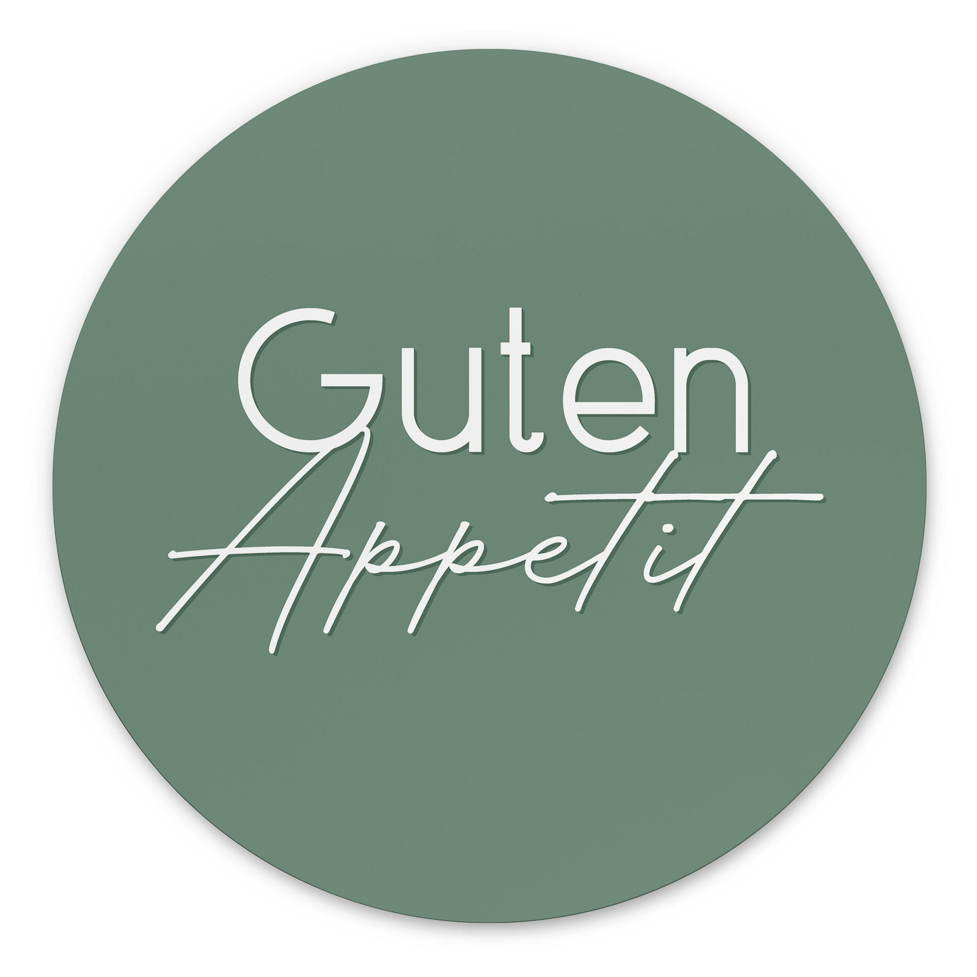 Wandbild Guten Appetit - Rund - Alu-Dibond