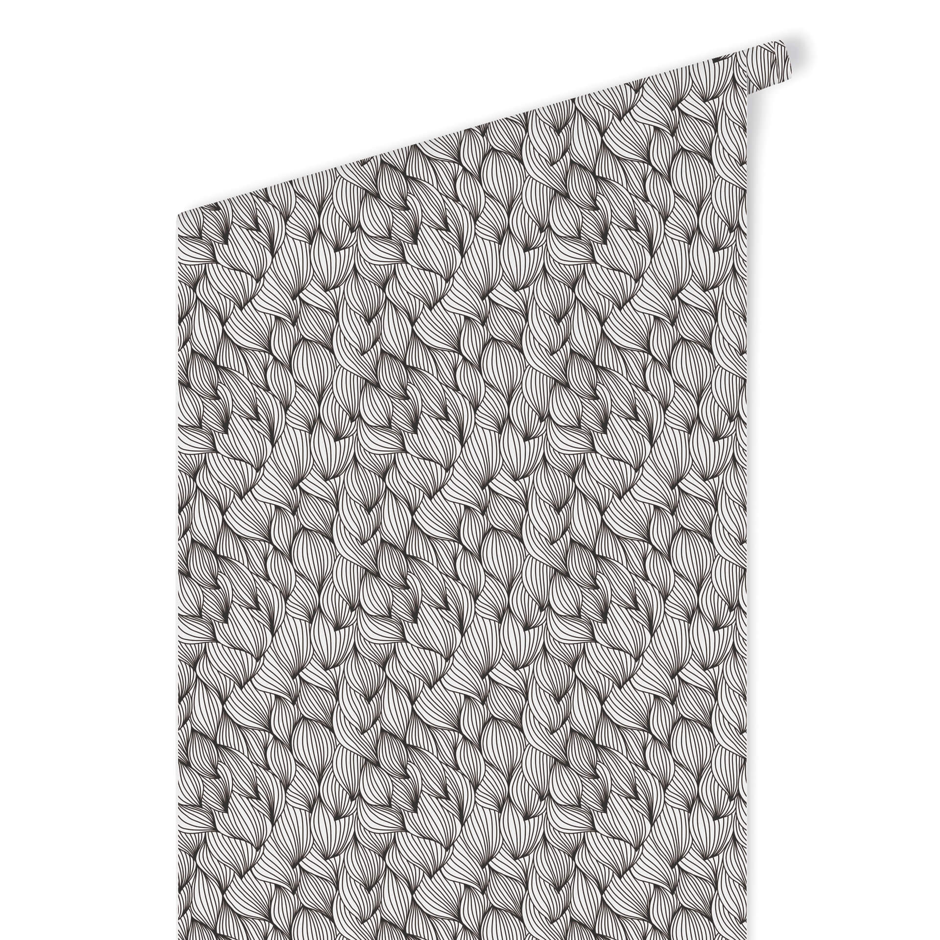 Patroonbehang – Grafische Golven – zwartwit
