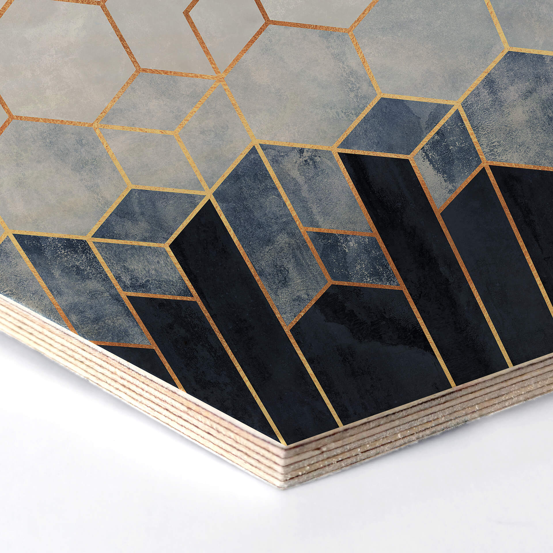 Hexagon - Holz Birke-Furnier Fredriksson - Hexagon