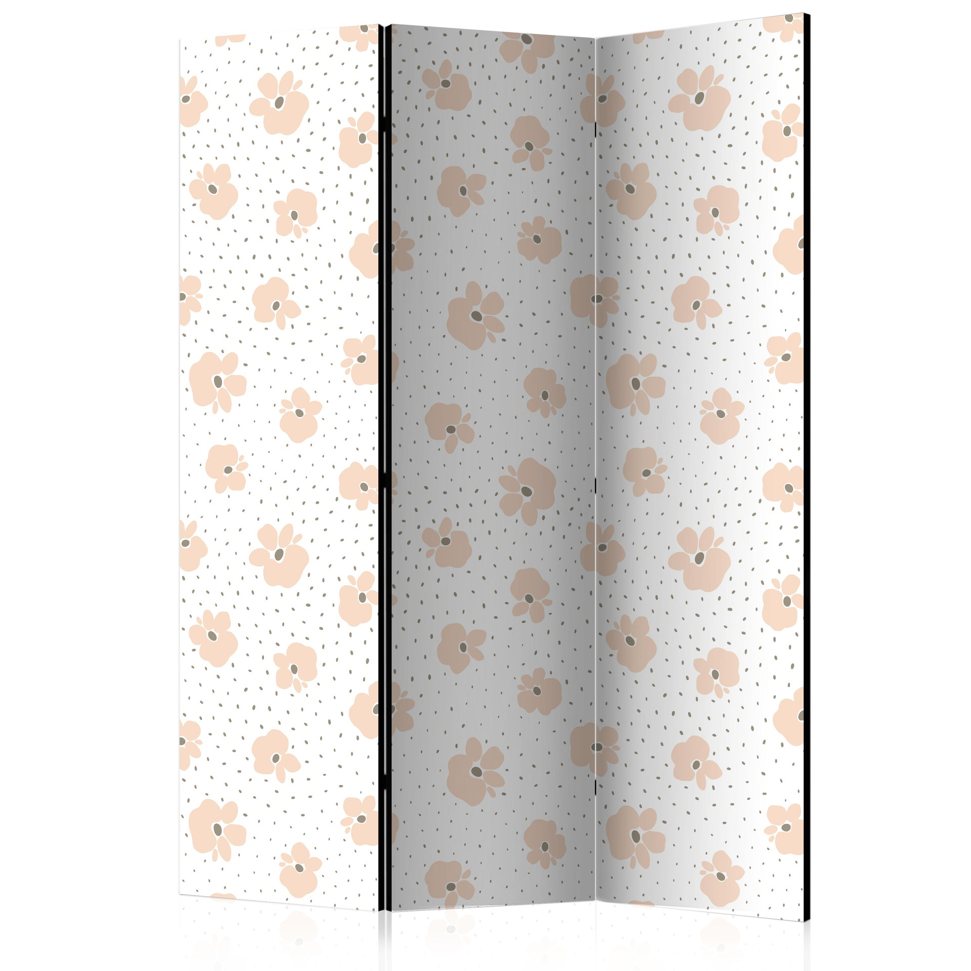 Screen room divider - Børneblomster, 3-delt
