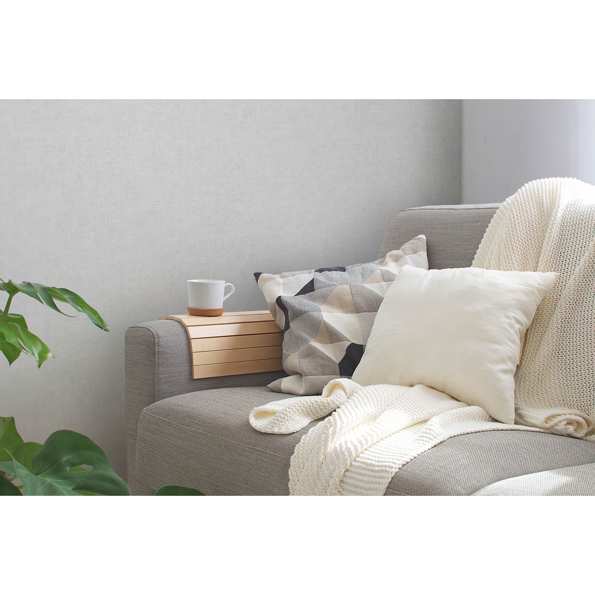 Livingwalls Titanium 3 - Effen Vliesbehang