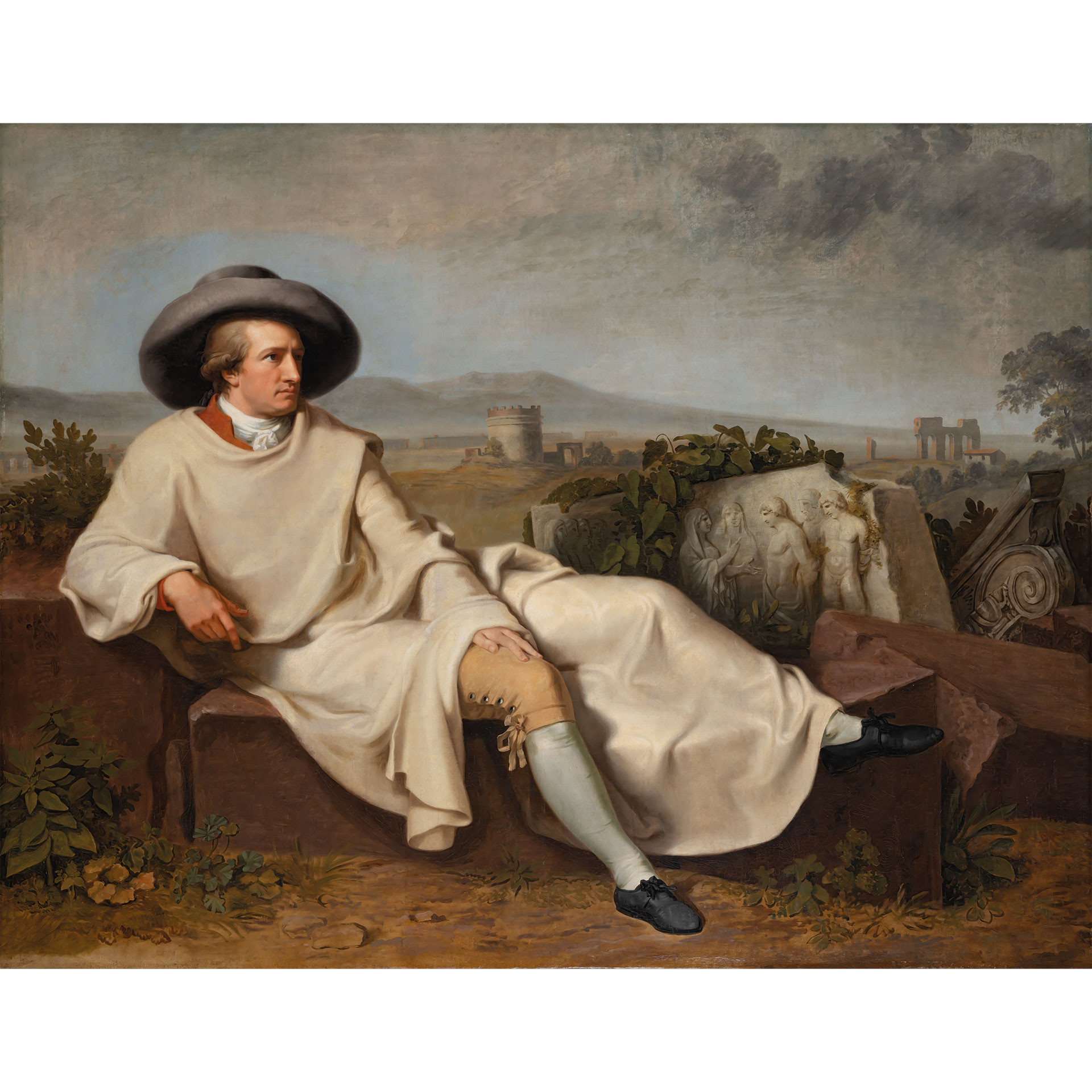 Fotobehang Tischbein - Goethe in de Romeinse Campagna