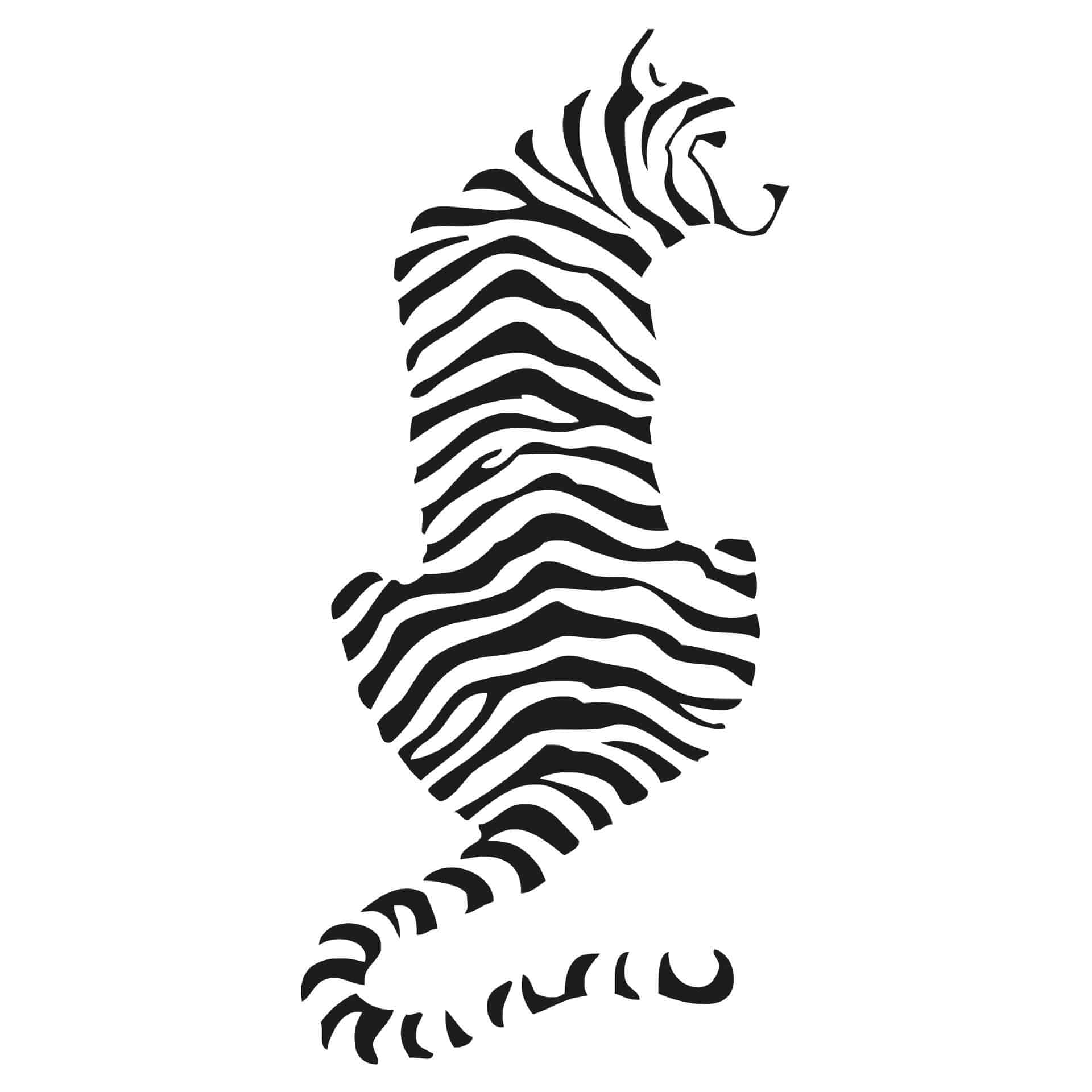 Wallsticker Tiger silhuette