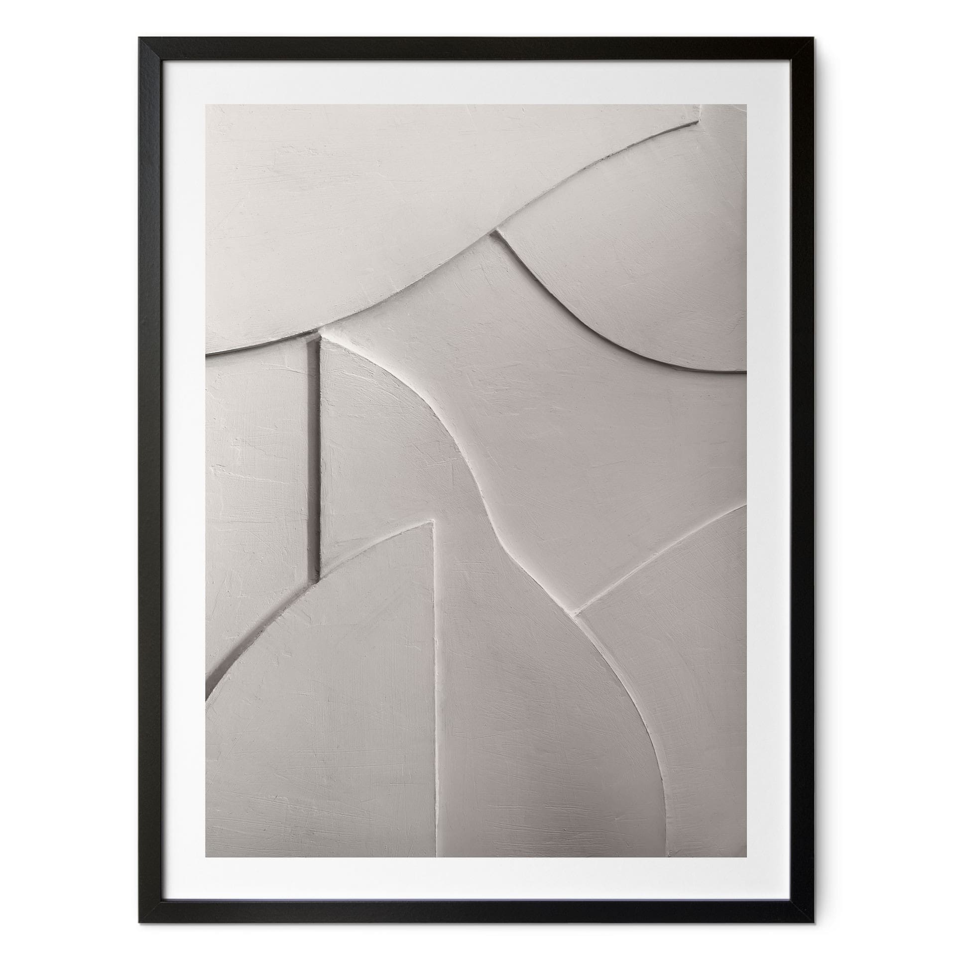 Poster Abstrakte Strukturen in sanftem Beige - Böhmer
