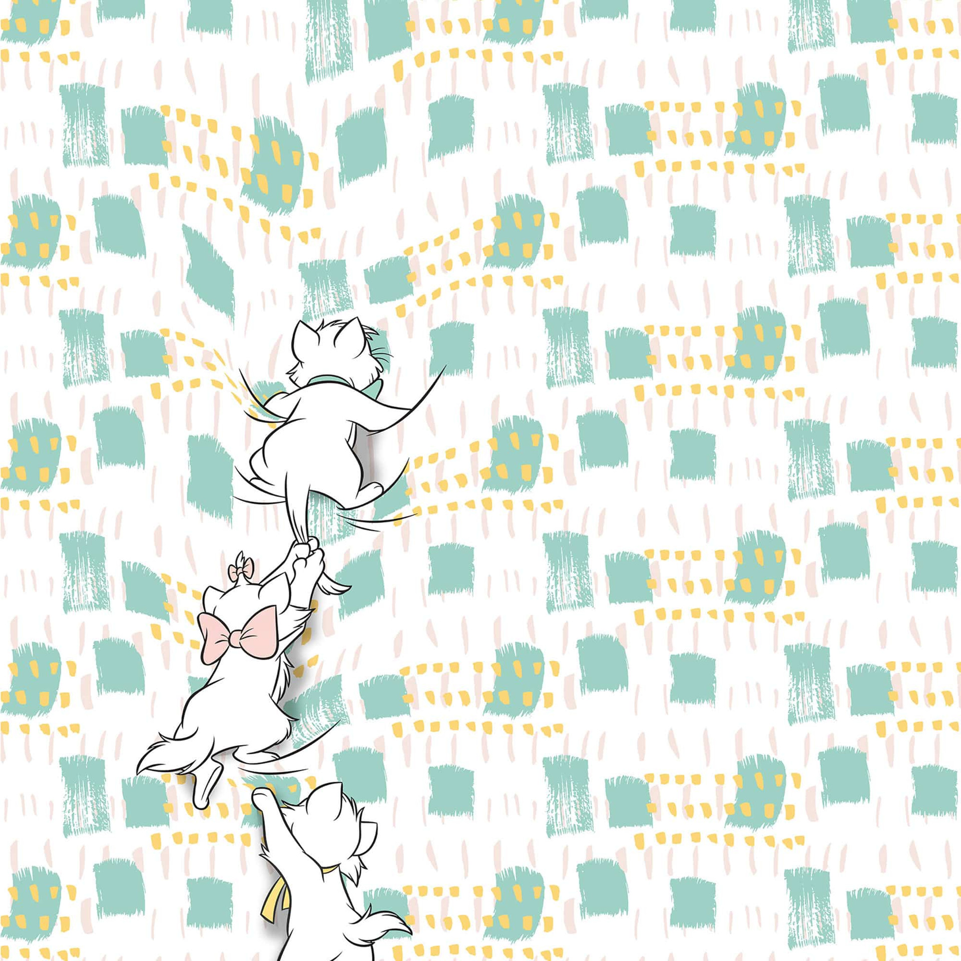 Vliesbehang - Kitty Climbers - 250 x 280 cm