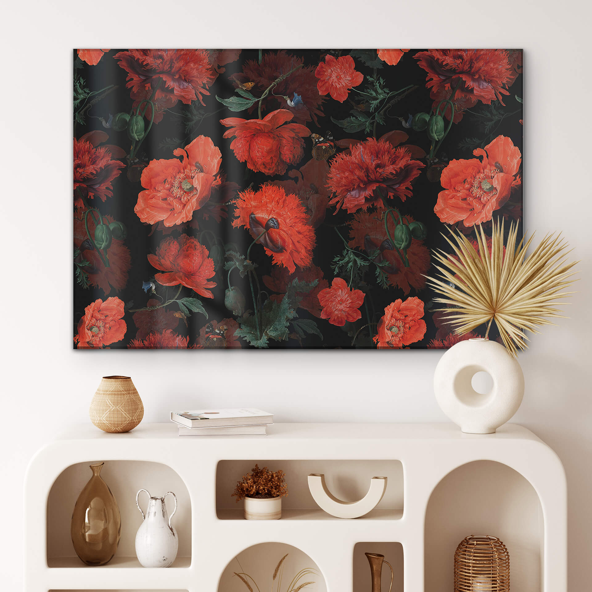 Akrylbillede UN Designs - Røde blomster