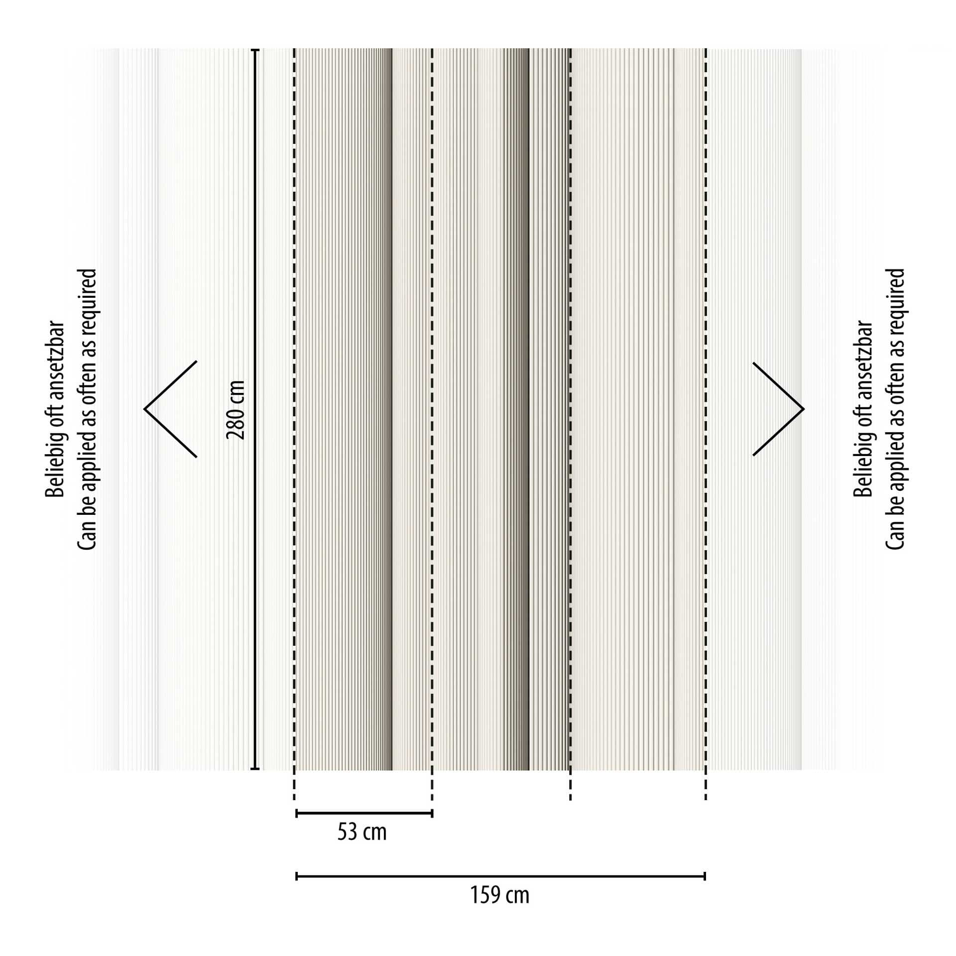 3D streep behang in beige wit - vliesbehang modern - woonkamer behang