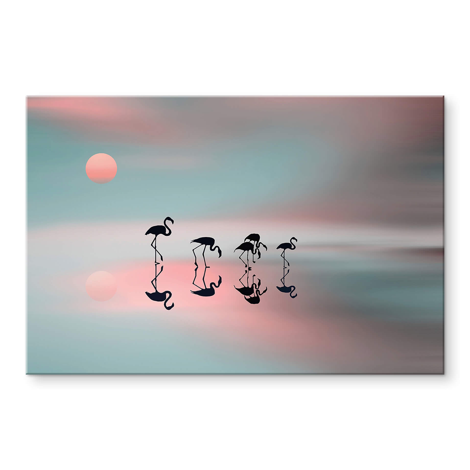 Akrylbillede Natalia - Flamingo familie