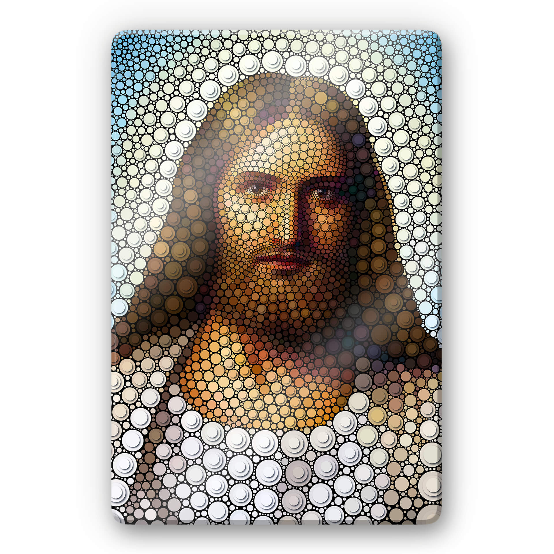 Glasschilderij Ben Heine - Circlism: Jesus Christ