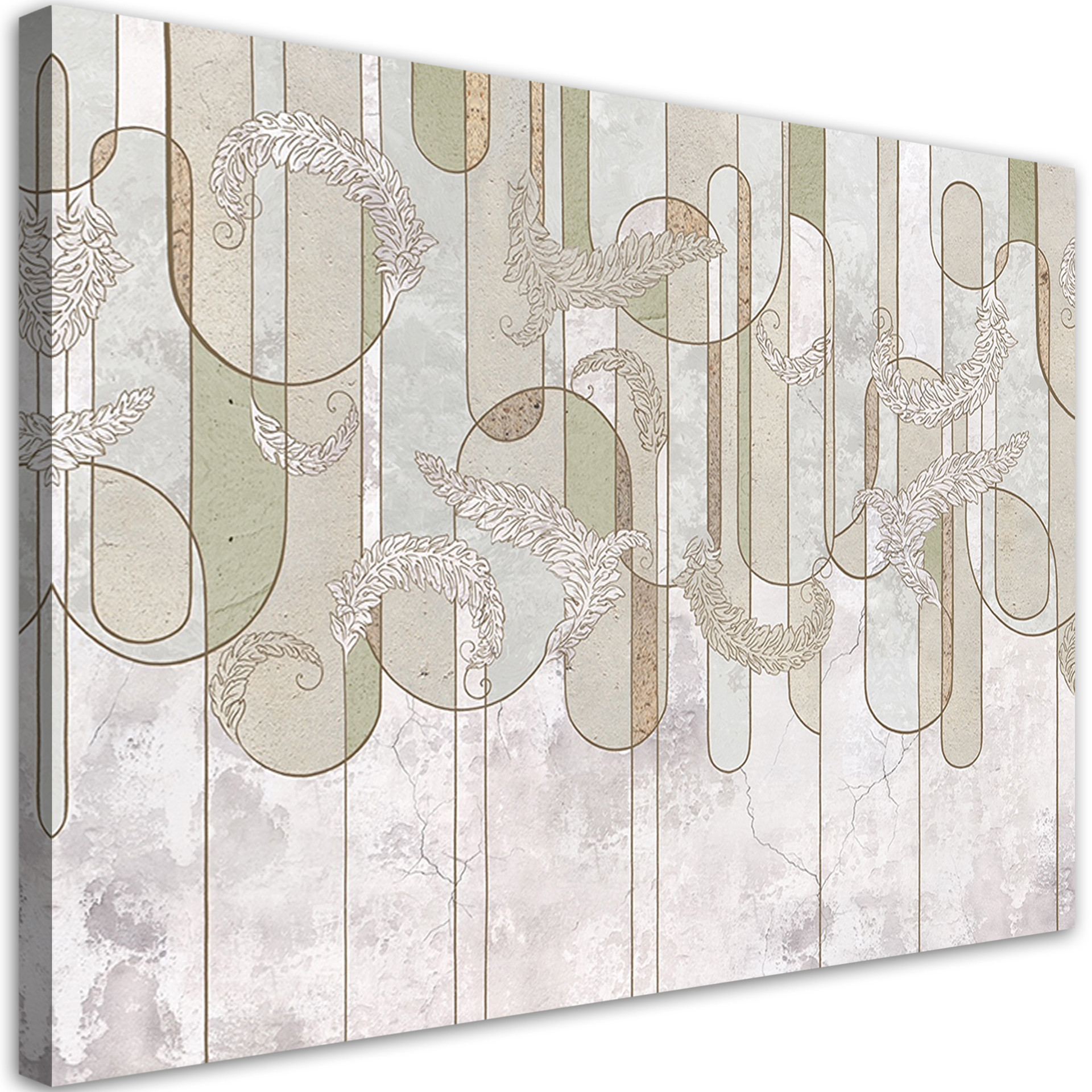 Canvasbillede, Scandi Boho Abstrakt i Beige