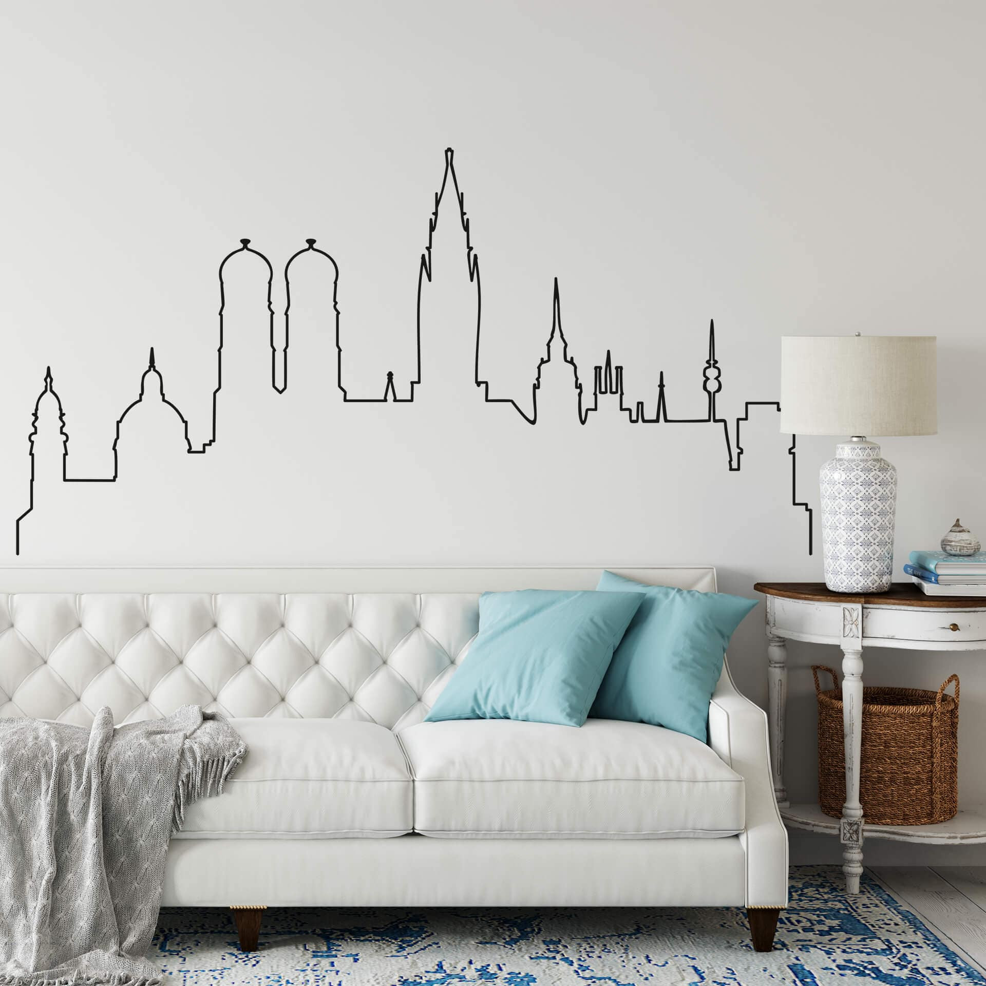 Adesivo murale - Monaco Skyline