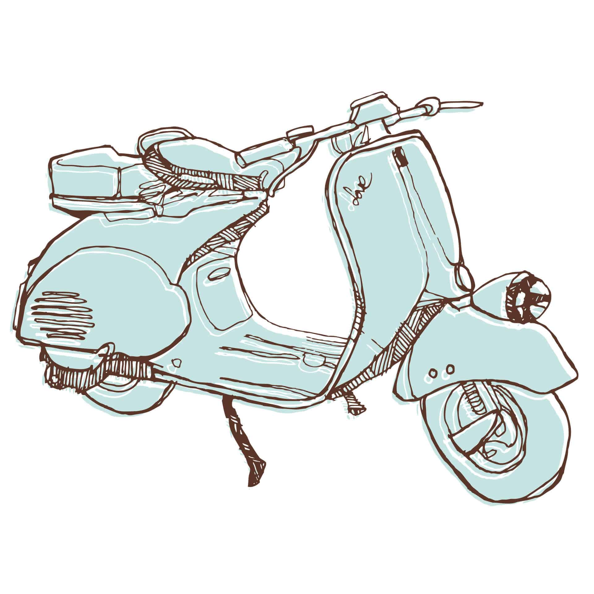Adesivo murale - Vespa