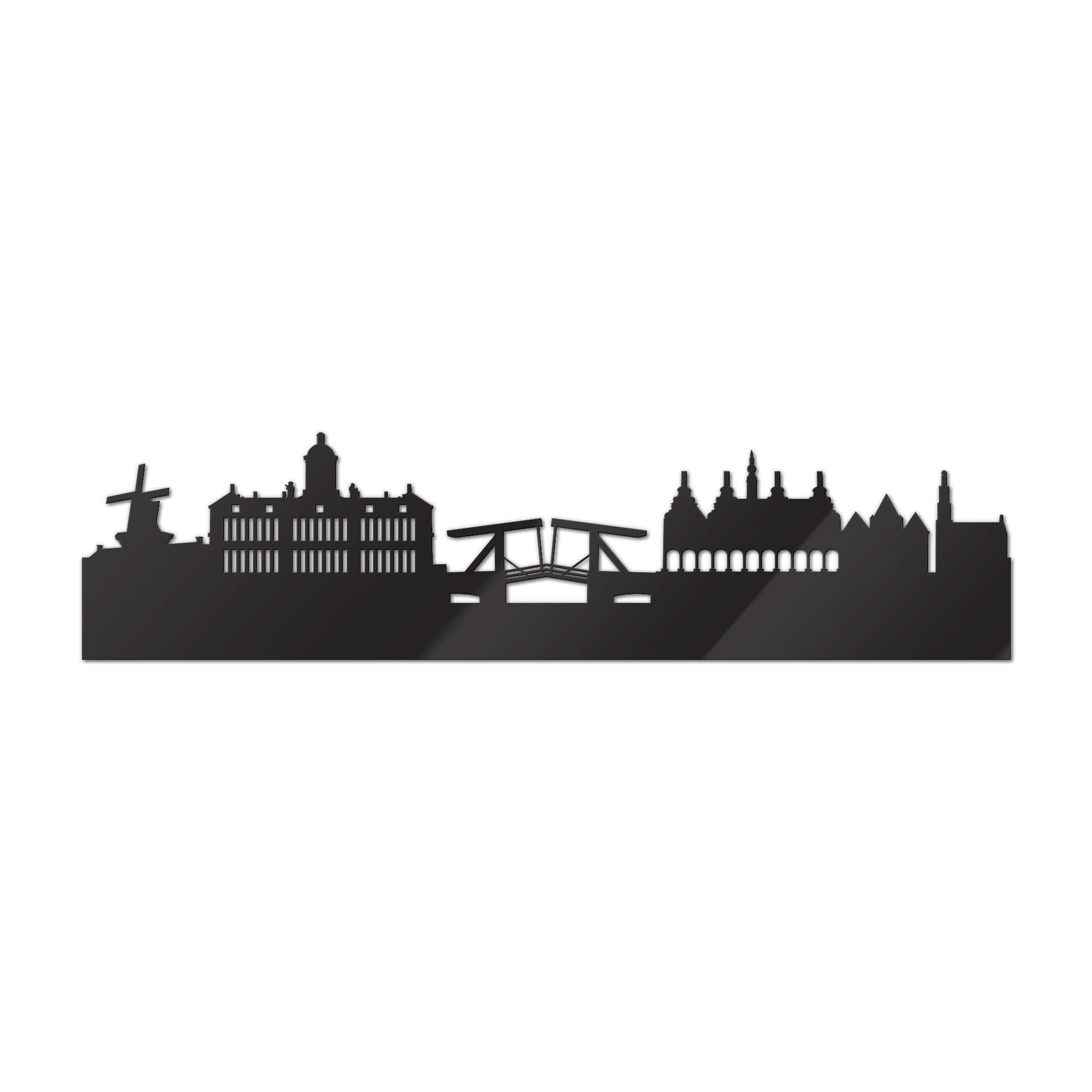 Akrylowa dekoracja panorama Amsterdamu