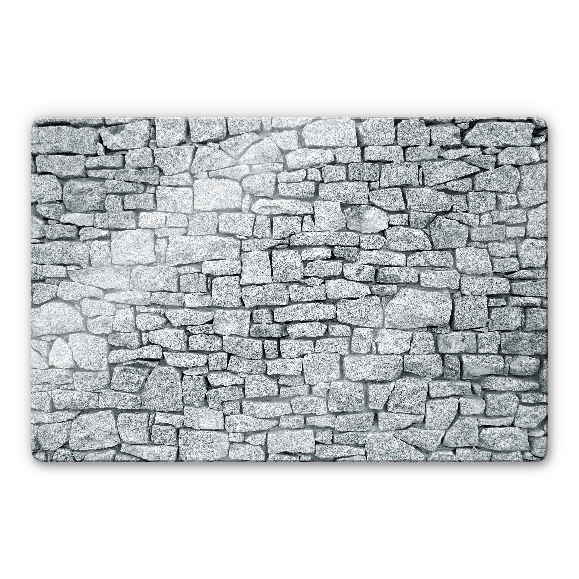 Glasbild Granitmauer