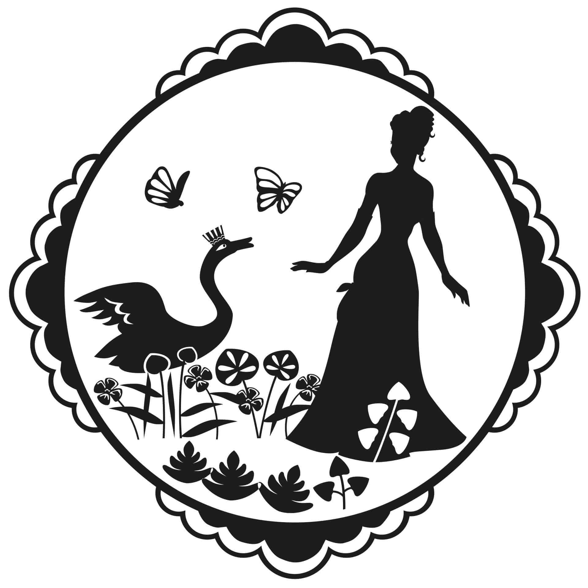 Muursticker Sprookje van de Zwaan