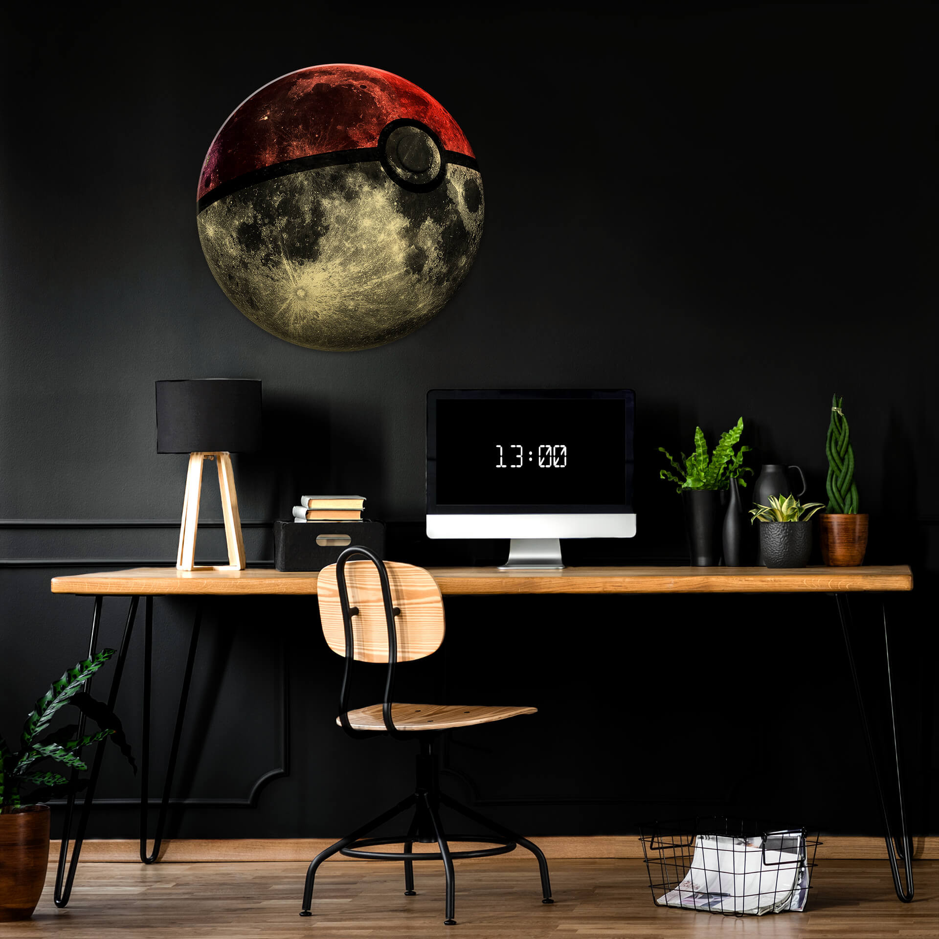 Wandcirkel Alu-Dibond goud effect - Nicebleed - Pokémoon